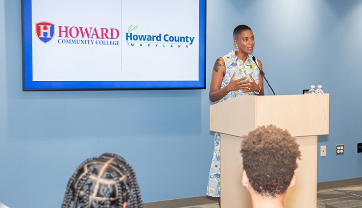 President of Howard Community College Daria J. Willis speaks during an event.