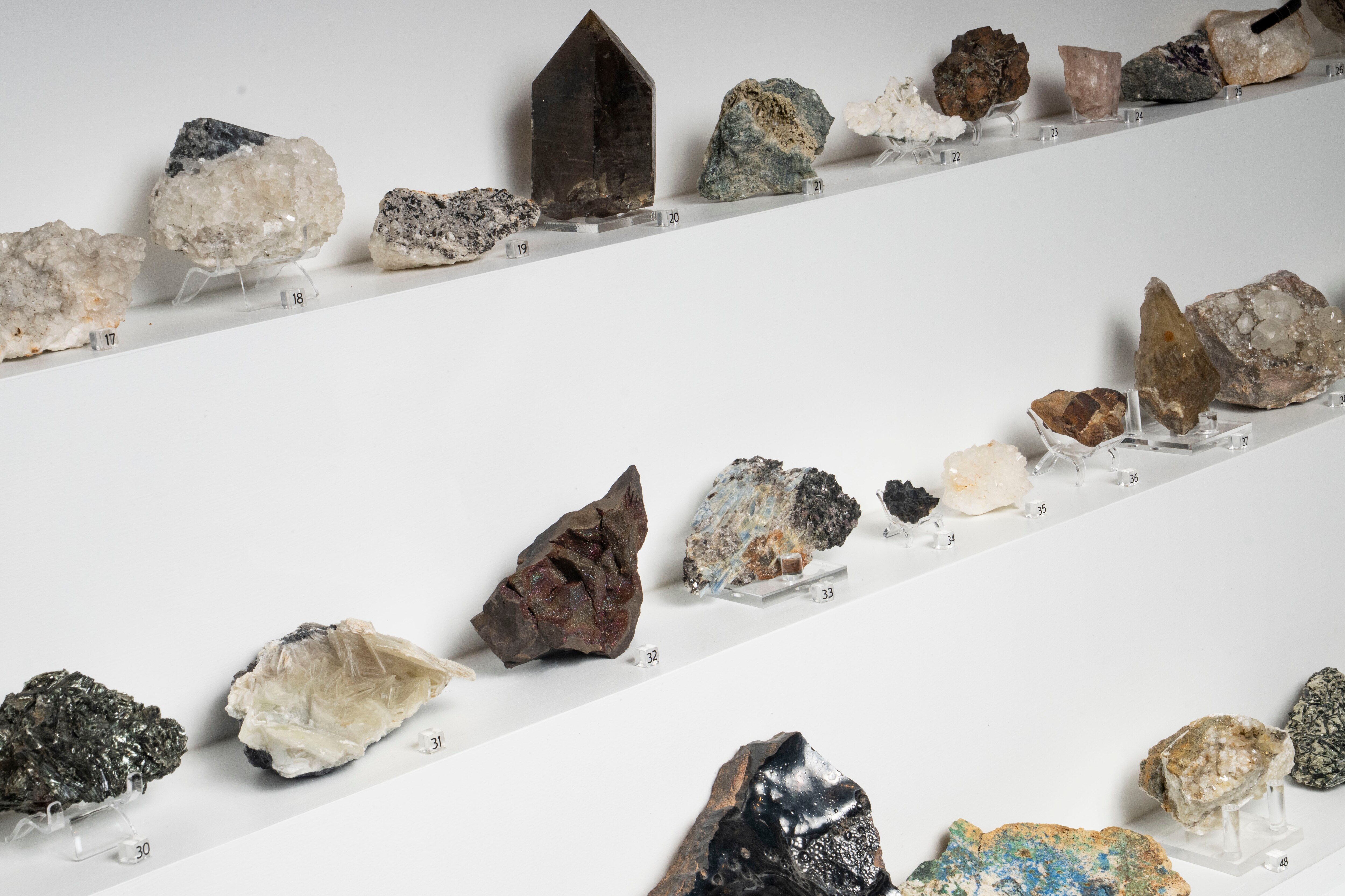 Geological formations that are rarely found in Maryland in the exhibit “The Making of Maryland: 1 Billion Years and Counting,” at the Maryland Museum of Natural Sciences, in Baltimore.