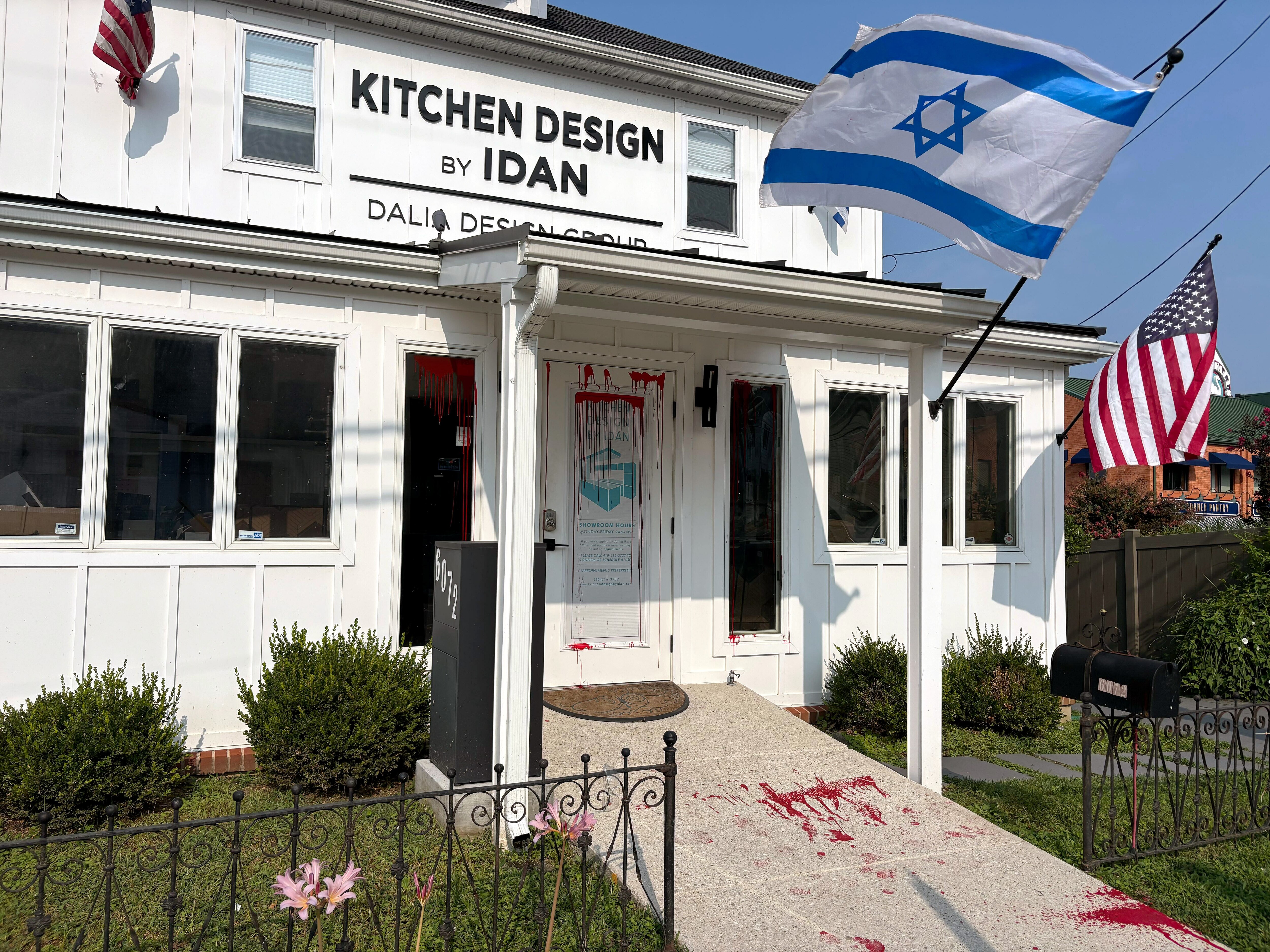 Kitchen Design by Idan, on Falls Rd in East Baltimore county near the city line was vandalized at 11:58pm Wednesday night.