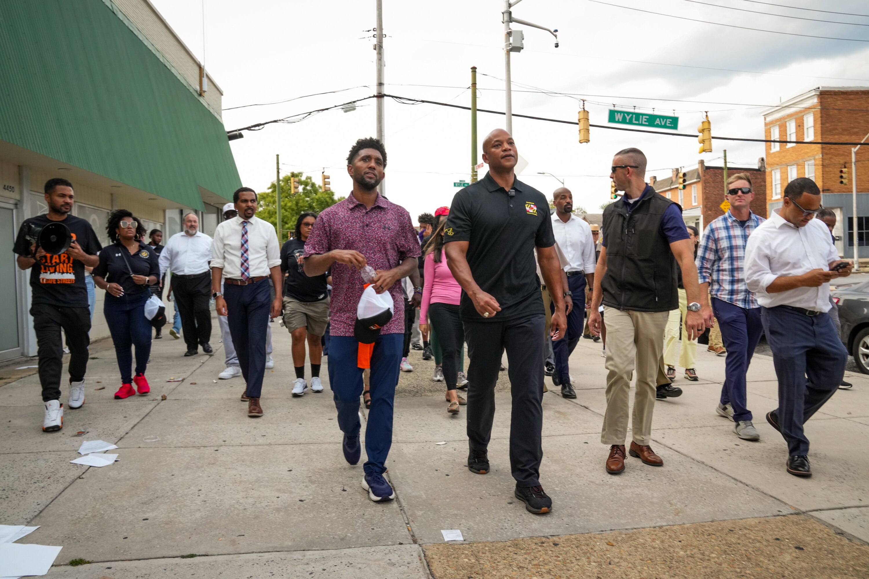 Maryland Gov. Wes Moore promised to ramp up state police and Transportation Authority Police patrols at a September community walk in Park Heights.