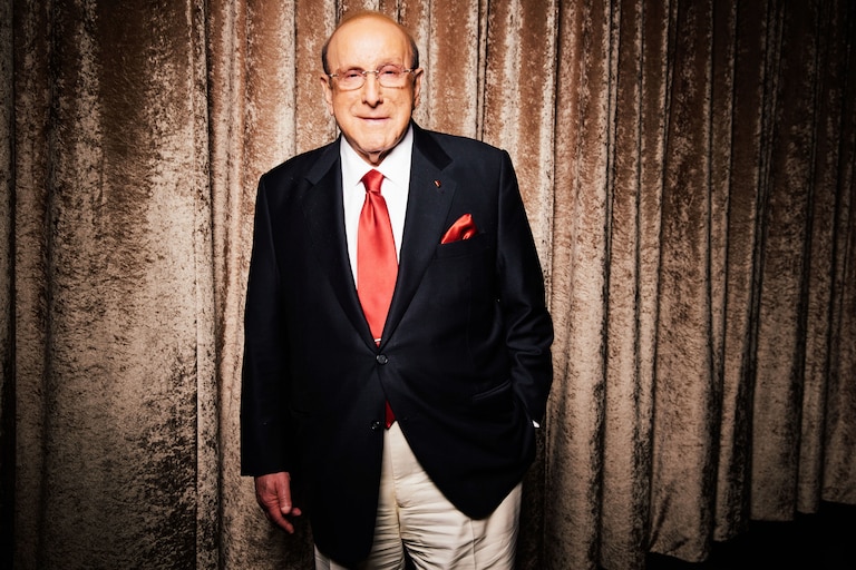 Clive Davis, chief creative officer of Sony Music, appears during press day in Beverly Hills, Calif., on Jan. 23, 2014, prior to Davis' annual pre-Grammy gala.