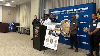 JULY 21, 2026 - Montgomery County Police are asking for the public's help identifying a hit-and-run driver who fled the scene of a fatal crash involving a pedestrian in Silver Spring last month. Nate Tinbite speaks about his mother, Hanna Wegayehou, 61, who was killed in the crash at a presser on Tuesday.