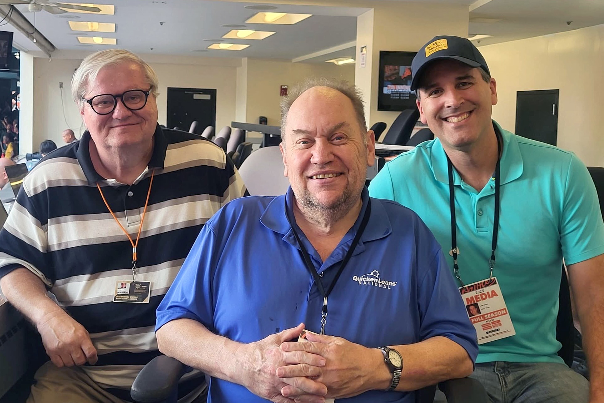 Steve Melewski, Craig Heist and Luke Jones at the last home Orioles game.