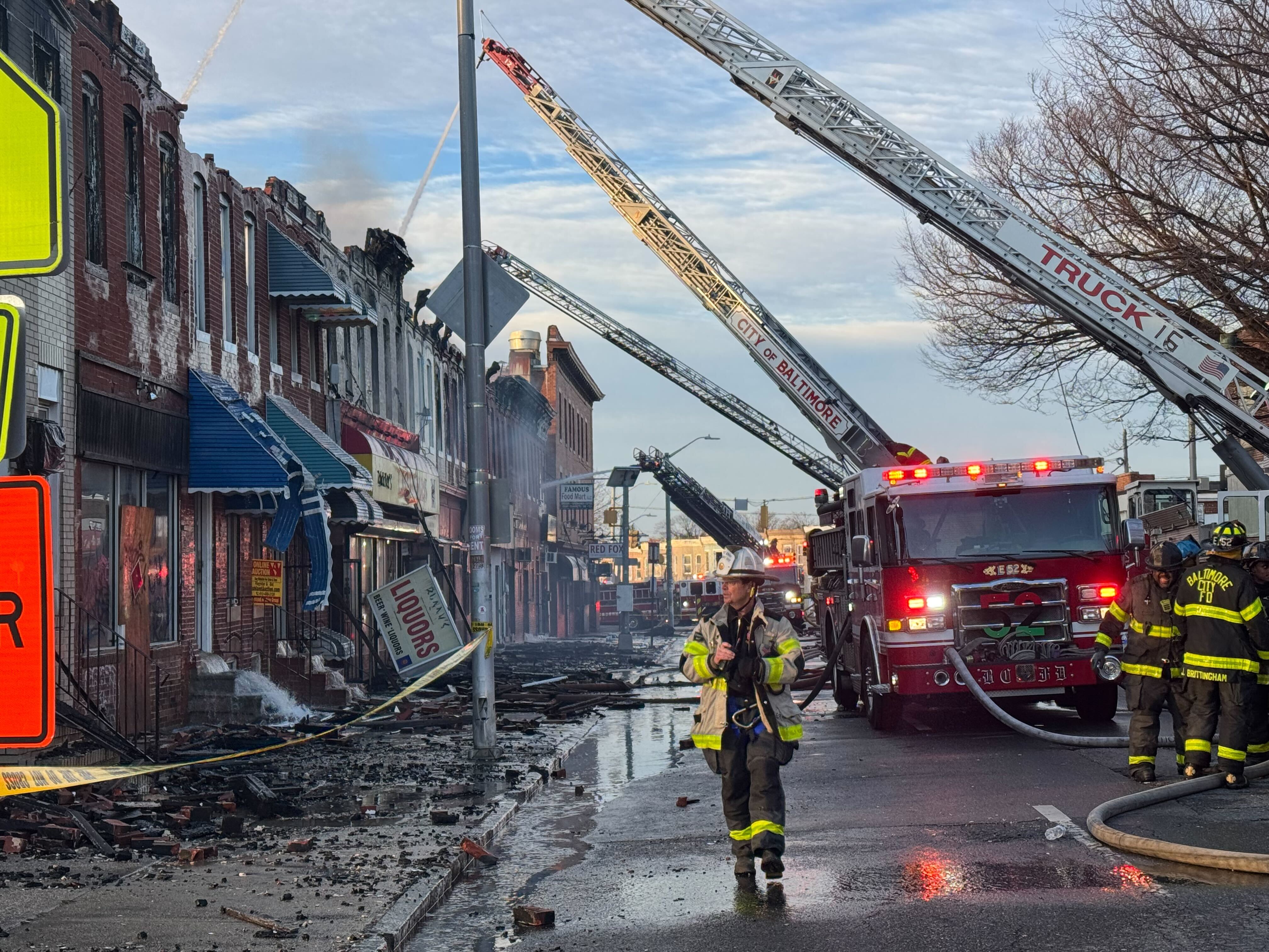 The Baltimore City Fire Department responded to a 4-alarm fire in the 2200 block of North Fulton Avenue on Friday.