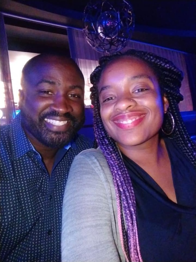 Trevor with his wife, Ebony.