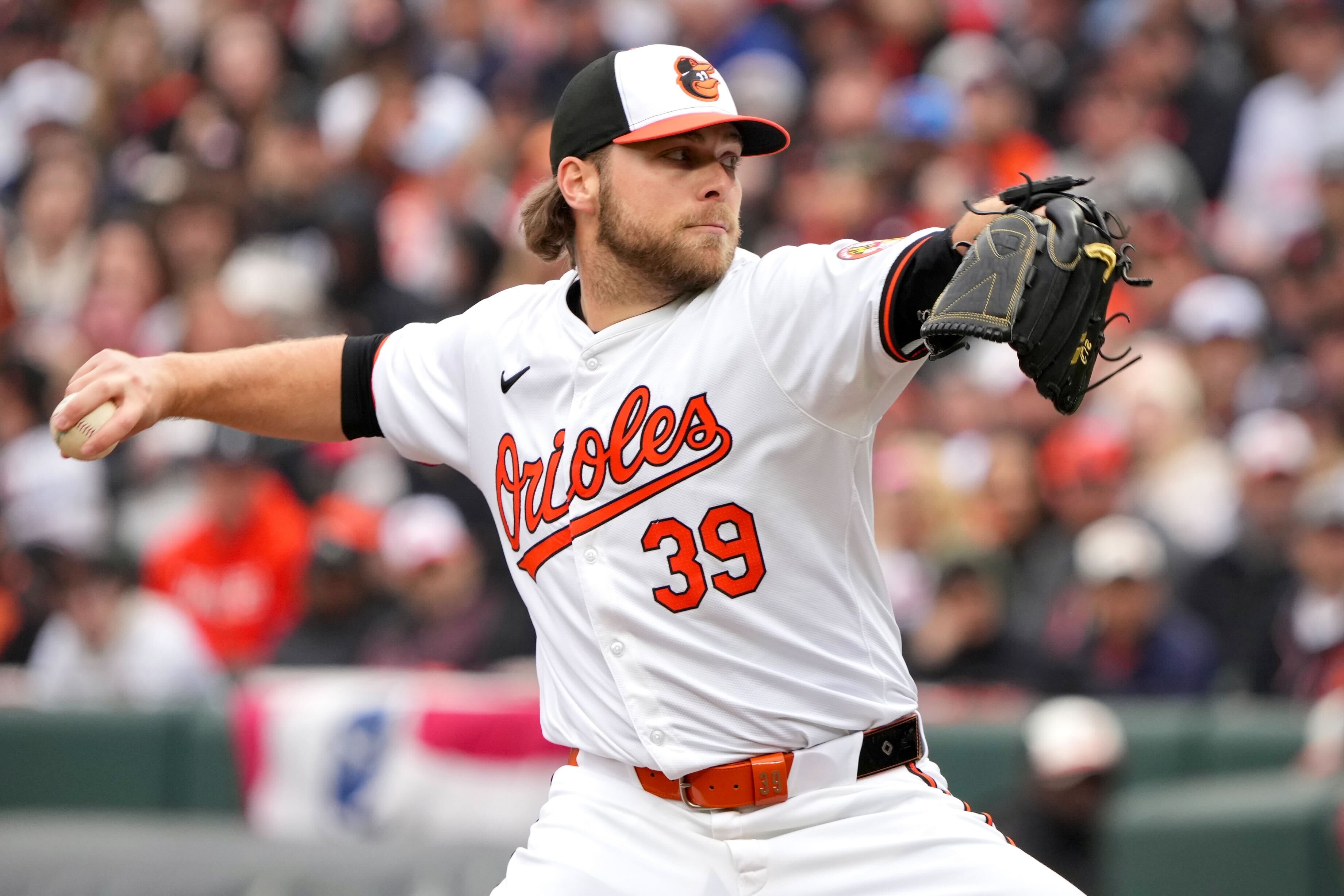 Starting pitcher Corbin Burnes in the first inning.