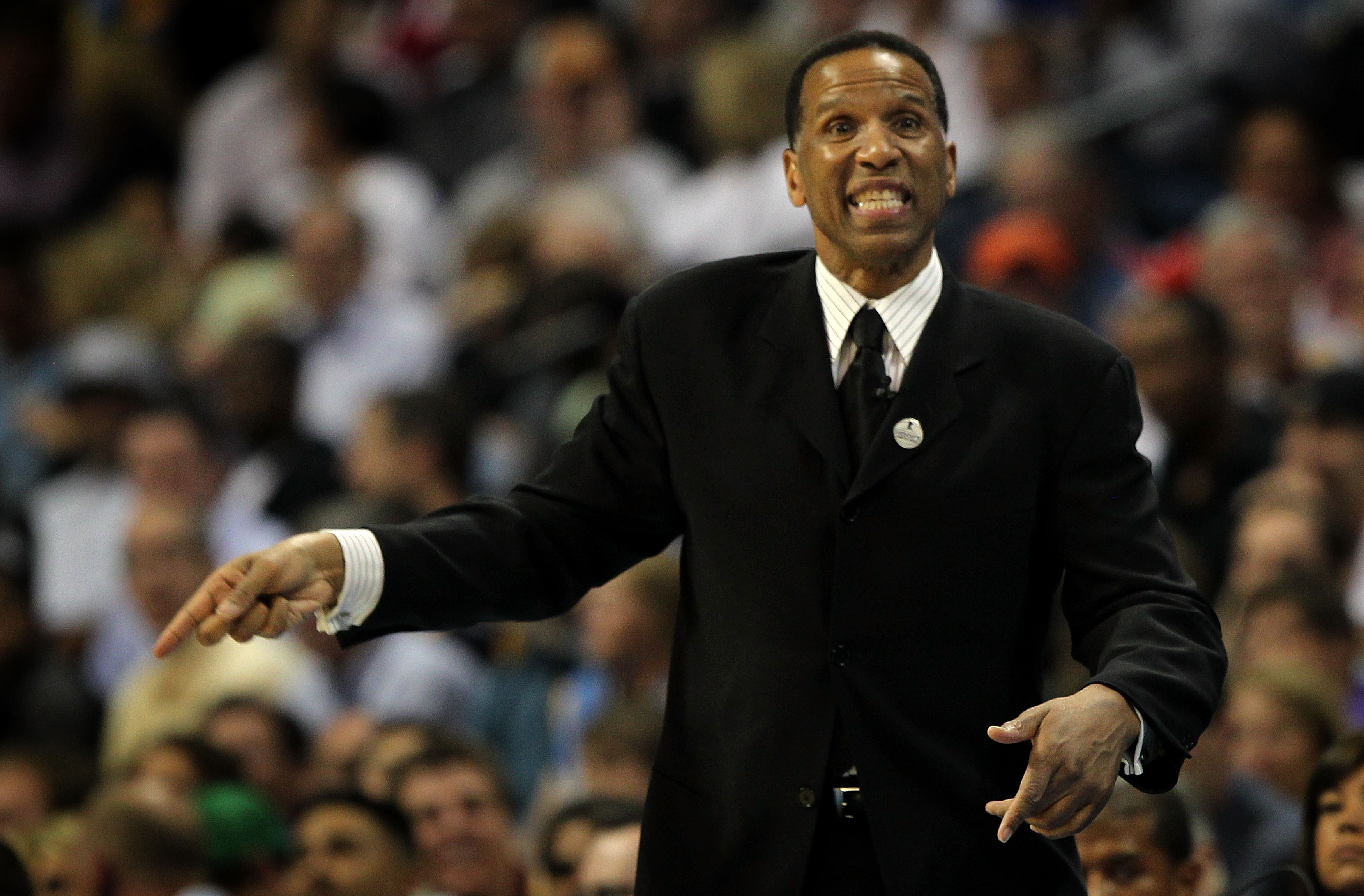 Adrian Dantley, shown as the interim coach of the Denver Nuggets in 2010, played at DeMatha Catholic in Hyattsville.