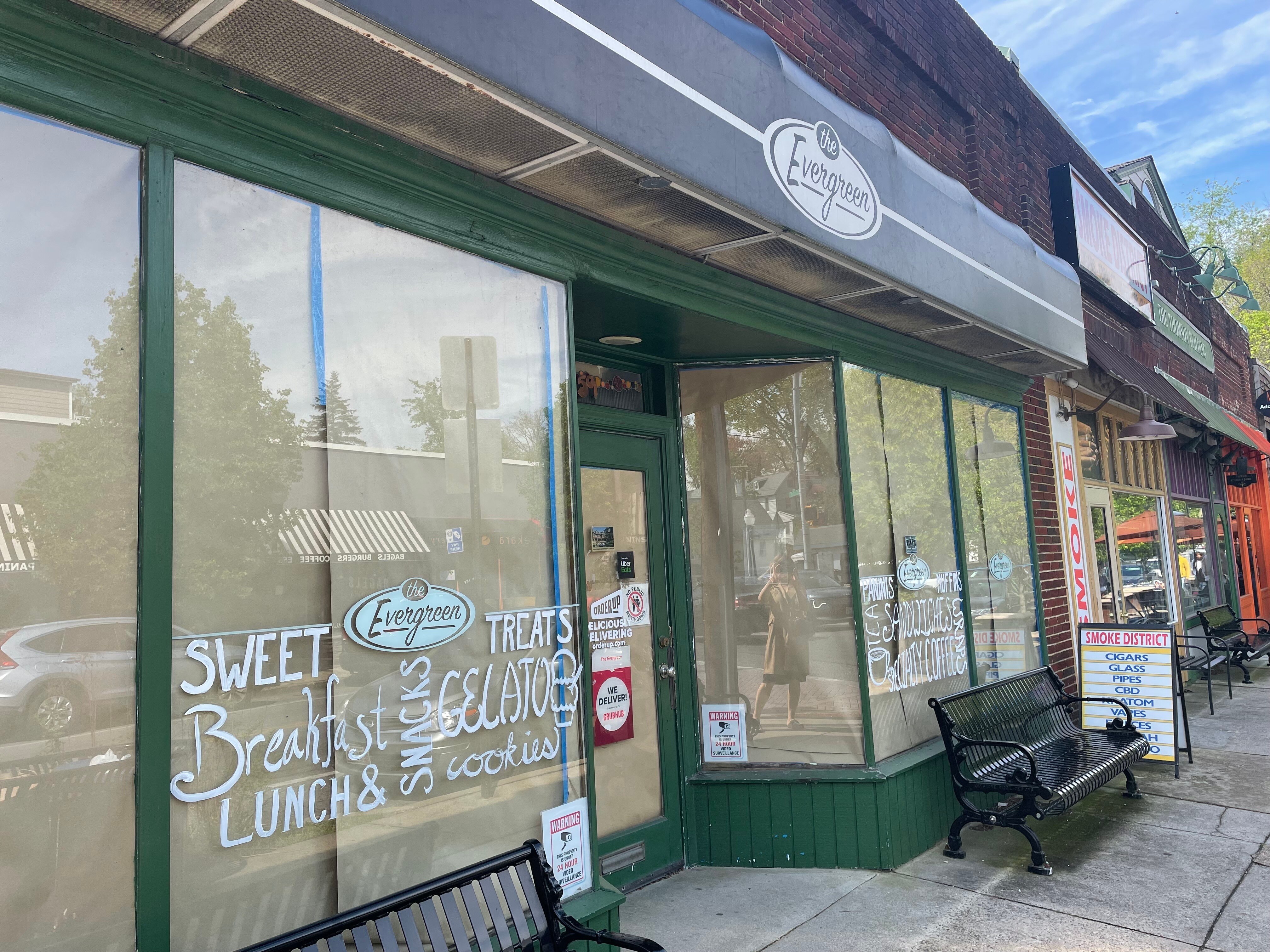 The former Evergreen Cafe, seen here in April, is set to become an Indian restaurant. But not everyone is happy with the change.