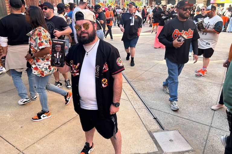 Friday, May 8, 2026 - Chris Mansolf, 25 of Howard County, was among the first to secure his Tupac bobblehead after a more than five-hour wait in line.