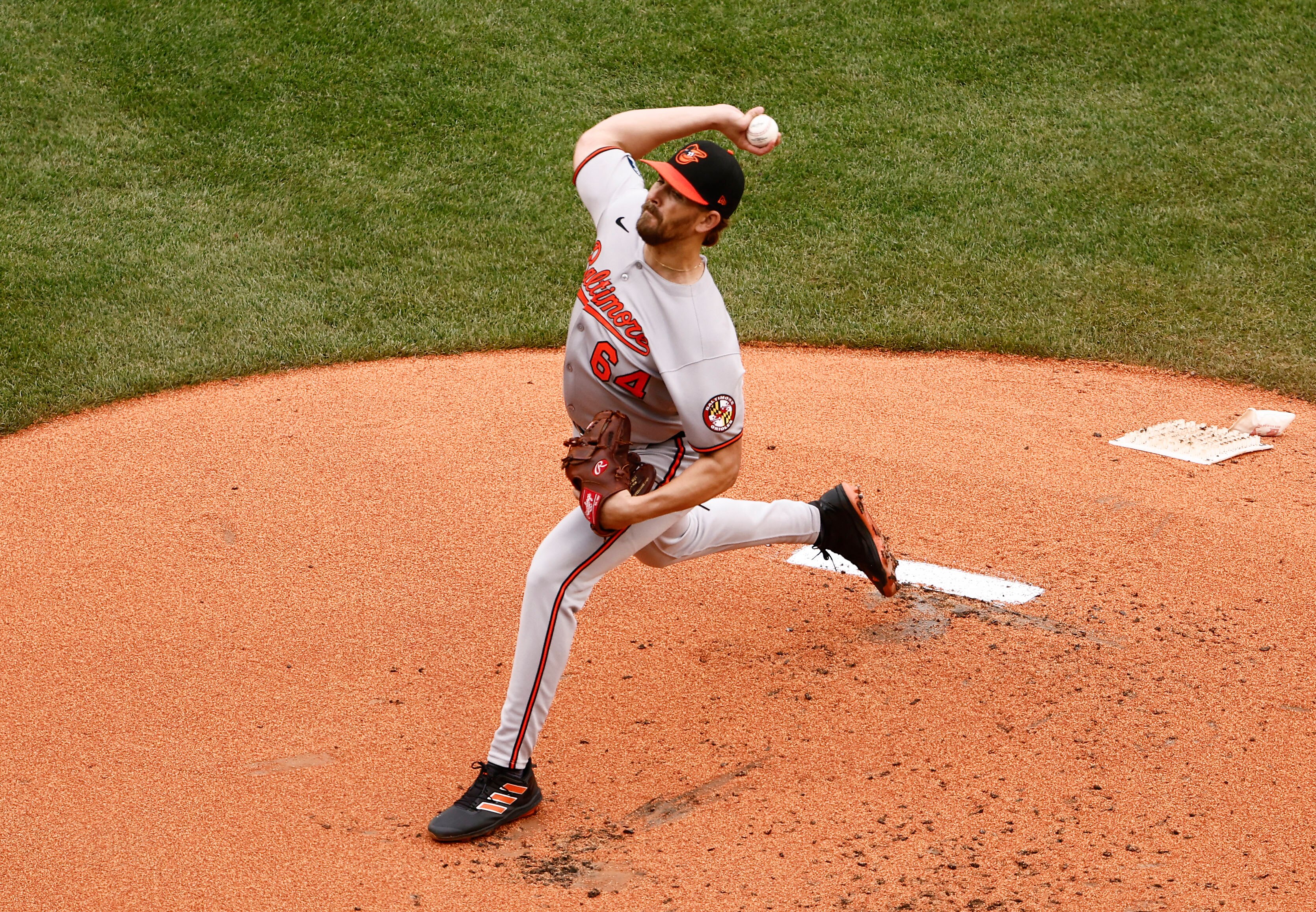 Dean Kremer allowed seven hits and struck out four in 5 1/3 innings Sunday in Boston.