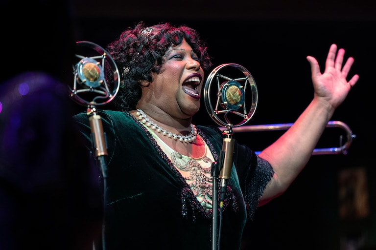 Nicole Michelle Haskins stars in the titular role of August Wilson’s “Ma Rainey’s Black Bottom” at the Round House Theatre.