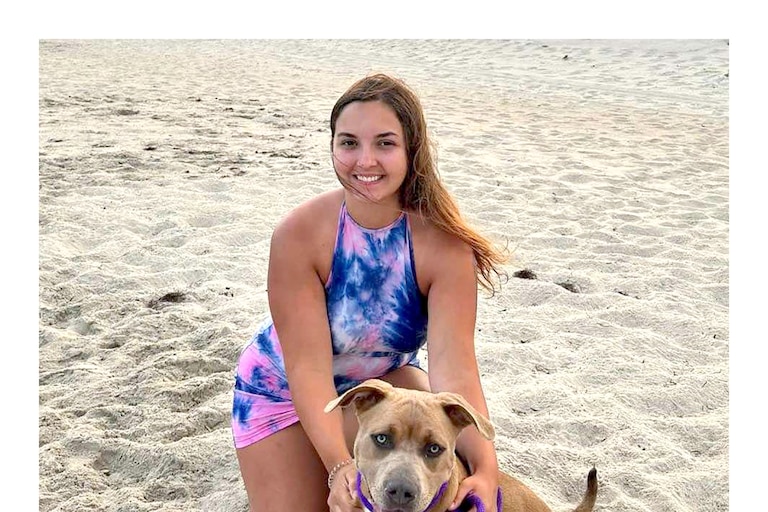 Cameran Holt and Rein during a family vacation to the Outer Banks, N.C., in 2023.