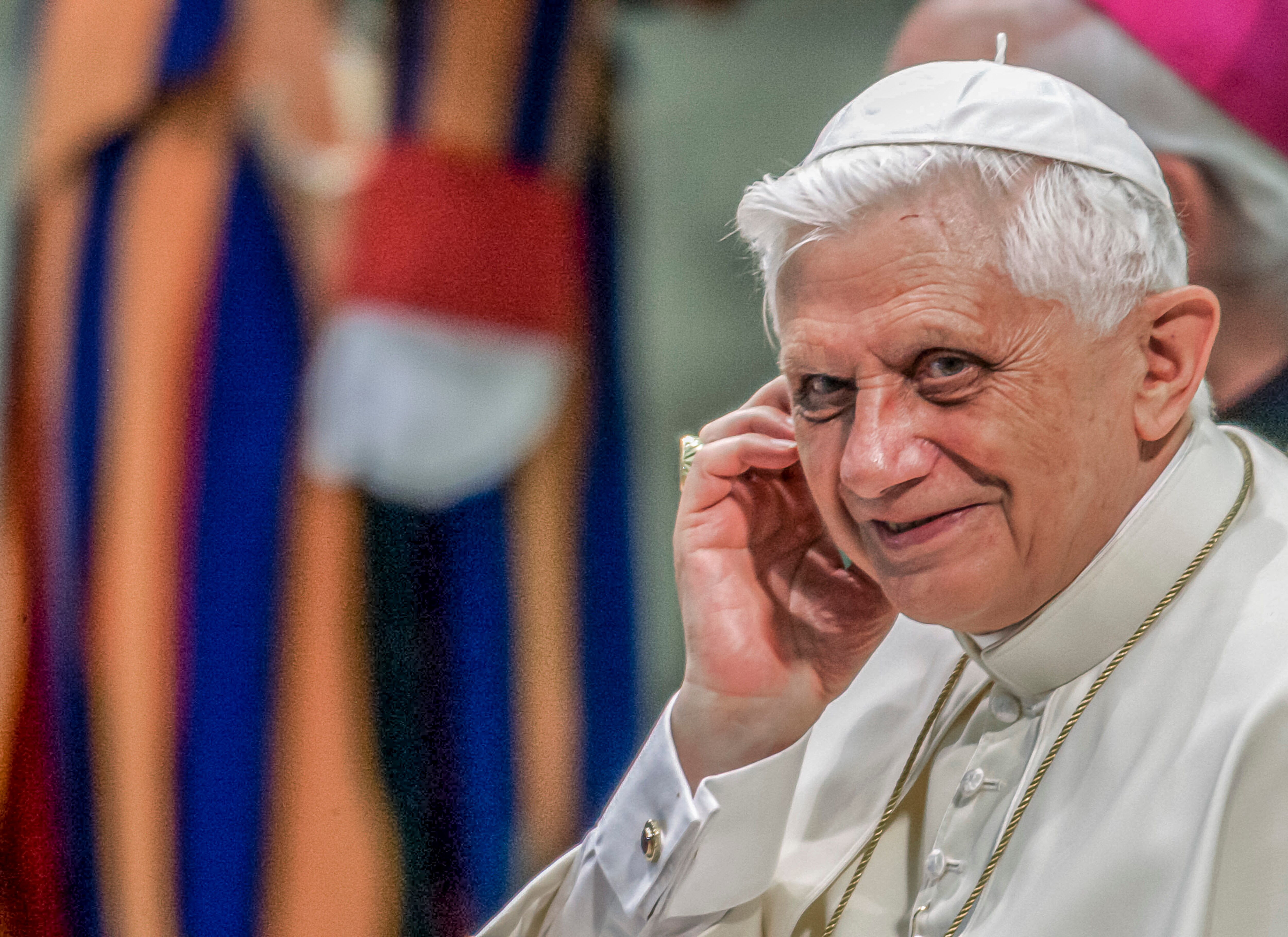 FILE - Pope Benedict XVI attends his weekly general audience in the Paul VI Hall at the Vatican, on Wednesday, Aug. 24, 2005. He was the reluctant pope, a shy bookworm who preferred solitary walks in the Alps and Mozart piano concertos to the public glare and majesty of Vatican pageantry. When Cardinal Joseph Ratzinger became Pope Benedict XVI and was thrust into the footsteps of his beloved and charismatic predecessor, he said he felt a guillotine had come down on him. The Vatican announced Saturday Dec. 31, 2022 that Benedict, the former Joseph Ratzinger, had died at age 95.
