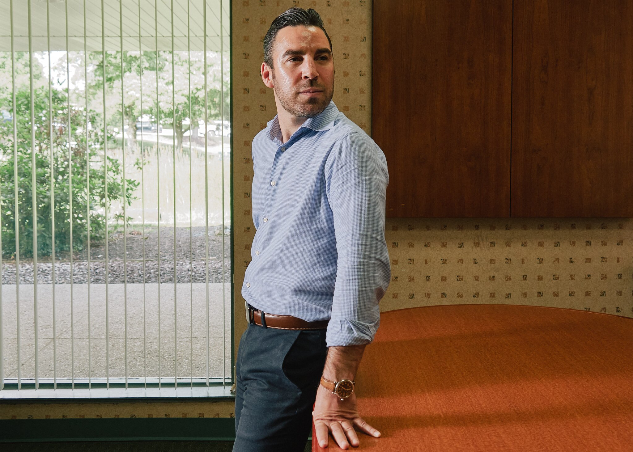 Maryland State Del. Nino Mangione at his office at WCBM in Pikesville on Wednesday, July 30, 2025.