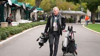 CNN Senior Photojournalist and contributing Producer Peter Morris, arrives on the White House grounds, Thursday, Sept. 24, 2026, in Washington.