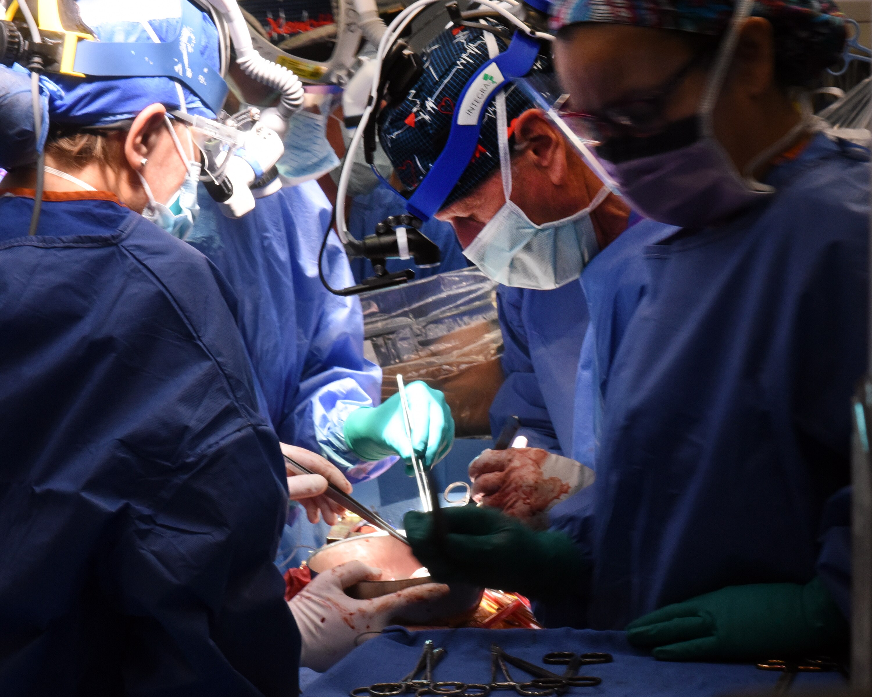 University of Maryland School of Medicine faculty-scientists perform a genetically modified pig heart transplant on a terminally ill patient at the University of Maryland Medical Center.