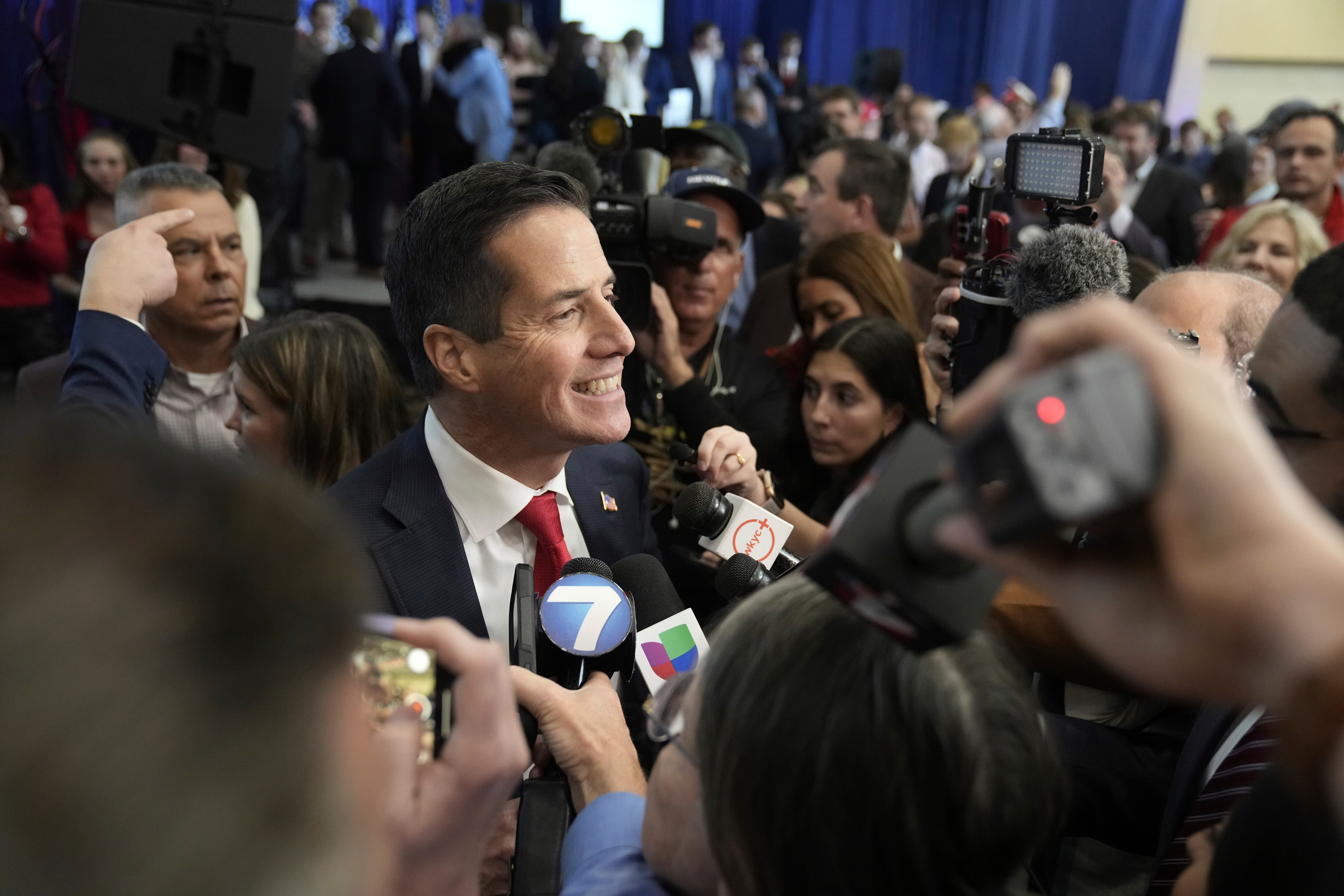Ohio Republican Senate candidate Bernie Moreno during a watch party on election night, Tuesday, Nov. 5, 2024, in Westlake, Ohio.