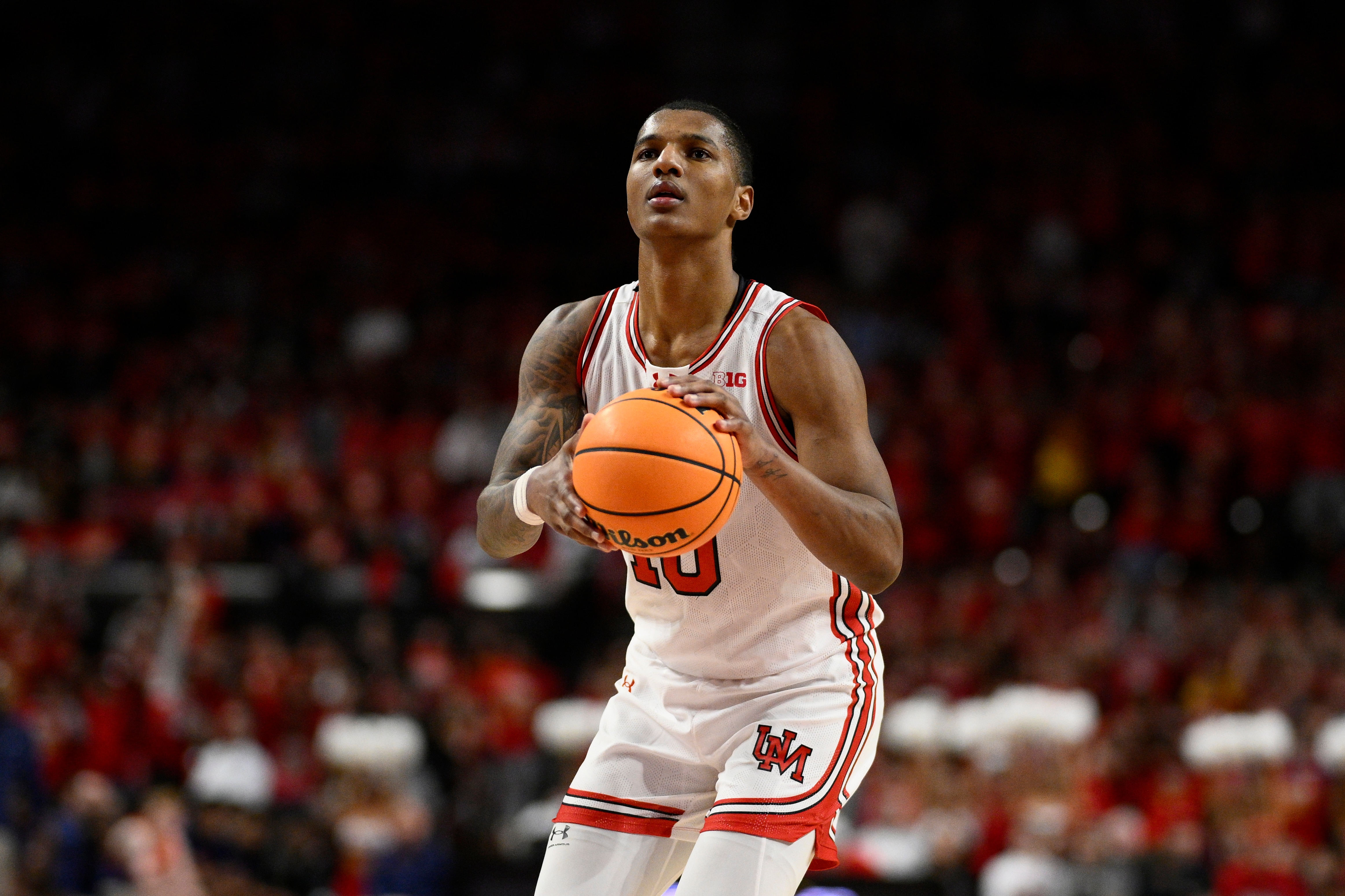 Julian Reese, pictured against Illinois, led Maryland with 20 points in Saturday's win at Rutgers.