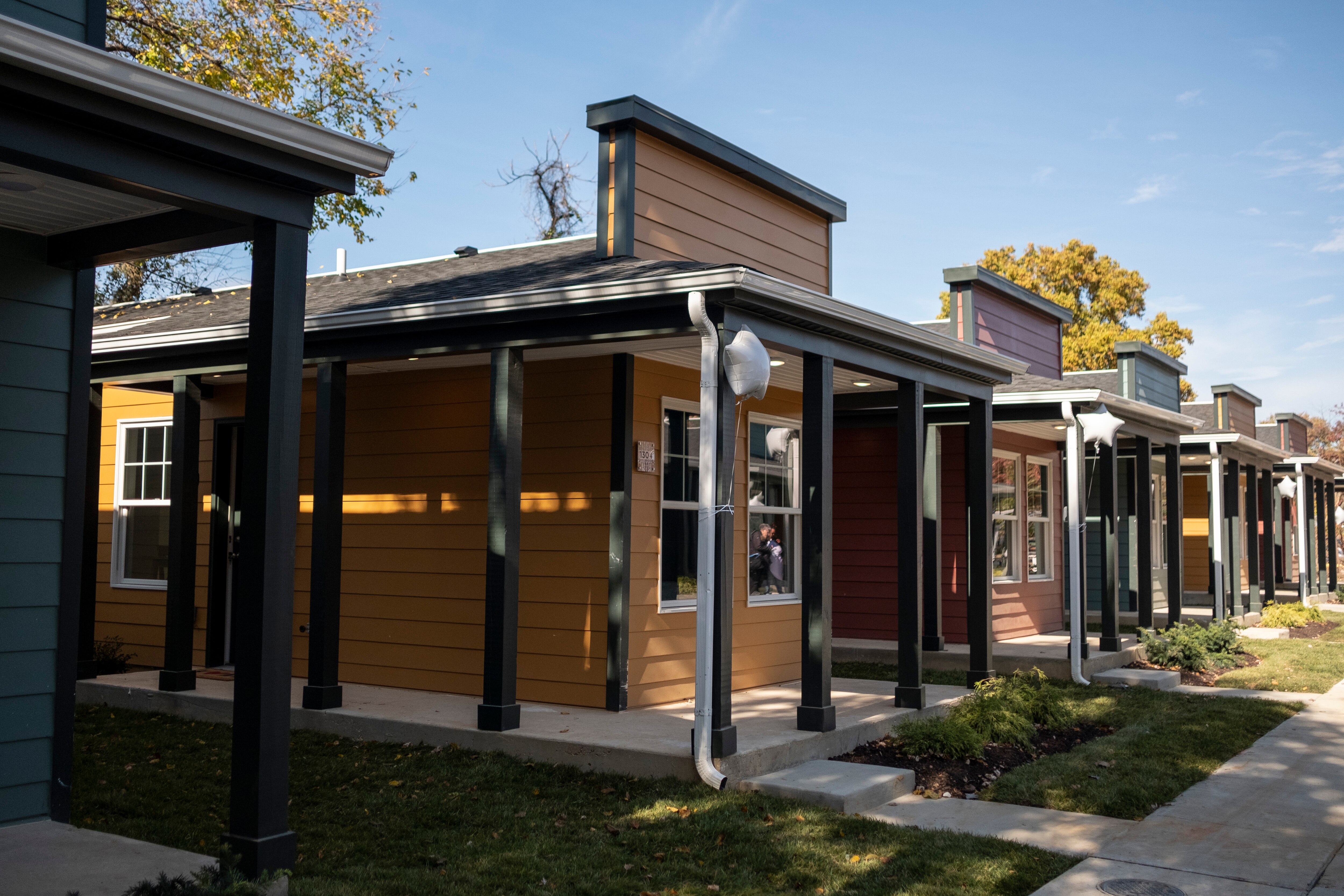 11/4/2024, Baltimore, Maryland 

The Hope Village community before the ribbon cutting ceremony in East Baltimore, Md. on Nov. 4, 2024.  

Photograph by Gabriella Demczuk