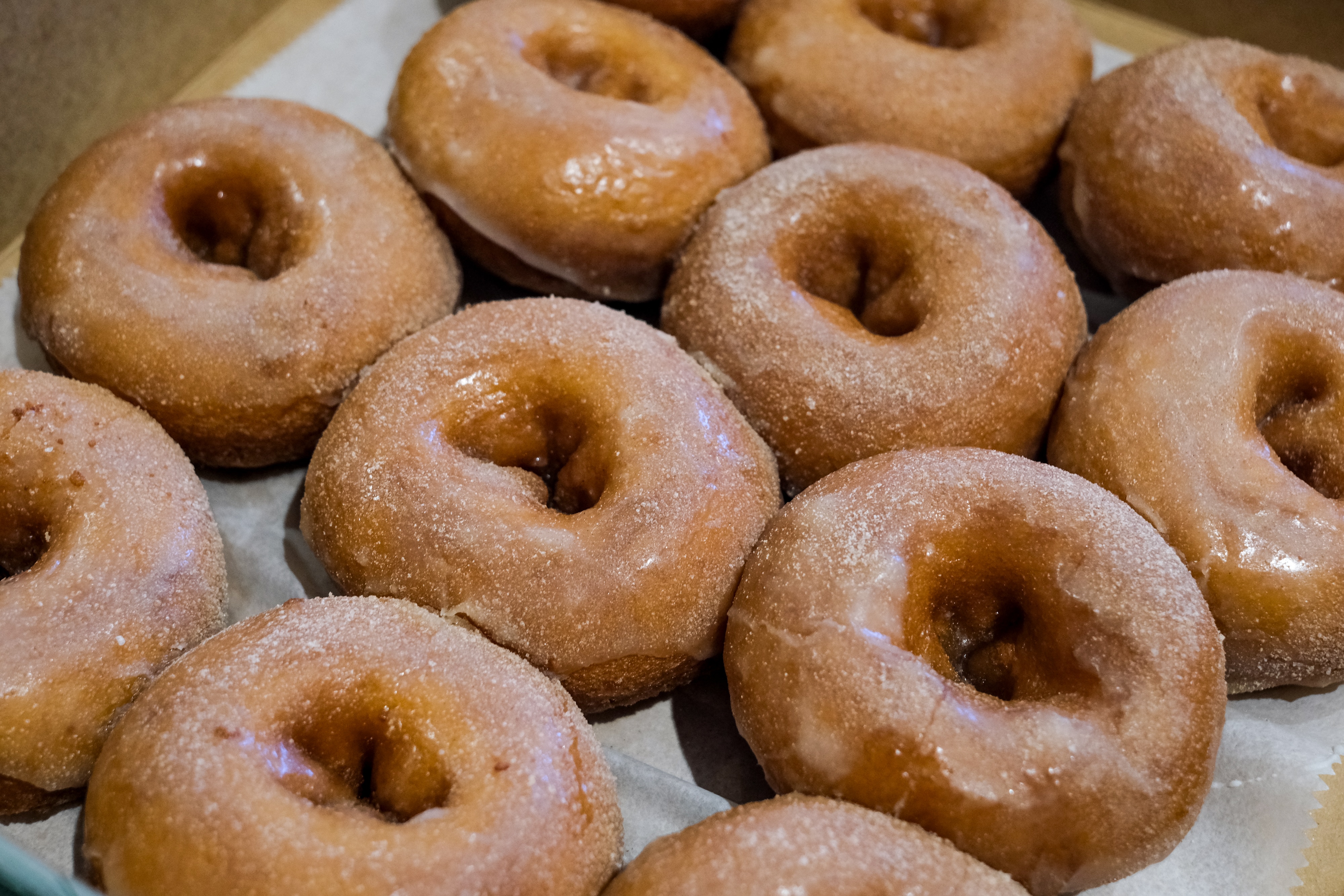 Doughnuts from Sandy Pony Donuts, which appear in the first few minutes of “Pluribus,” the new dystopian, sci-fi show from Vince Gilligan on Apple TV.
