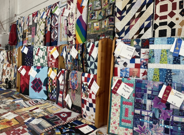 The Chilly Mall at the Montgomery County Fair displays contest entries for guests to view.