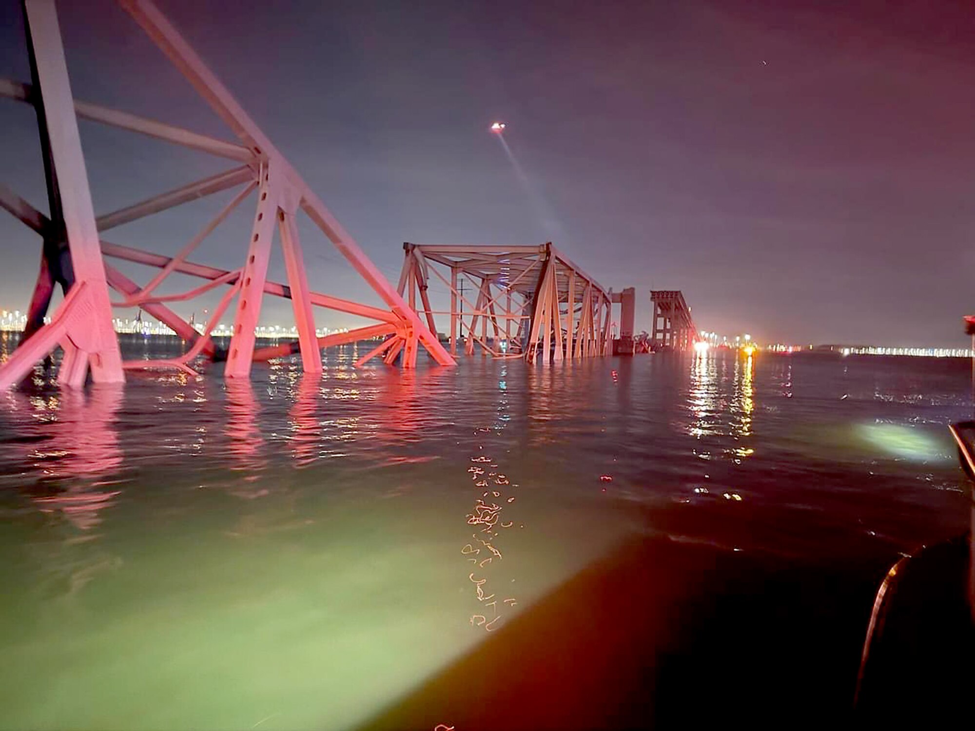 Close up photos of the Key bridge collapse, taken by Baltimore City Fire Rescue 1