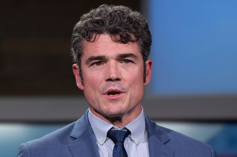 FILE - Joe Kent, Director of the U.S. National Counterterrorism Center, speaks during a congressional debate at KATU studios Oct. 7, 2024, in Portland, Ore.