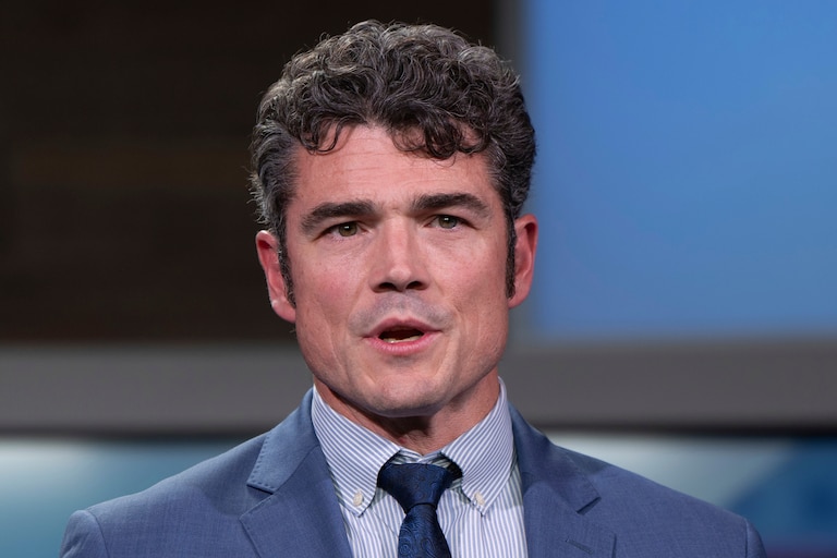 FILE - Joe Kent, Director of the U.S. National Counterterrorism Center, speaks during a congressional debate at KATU studios Oct. 7, 2024, in Portland, Ore.