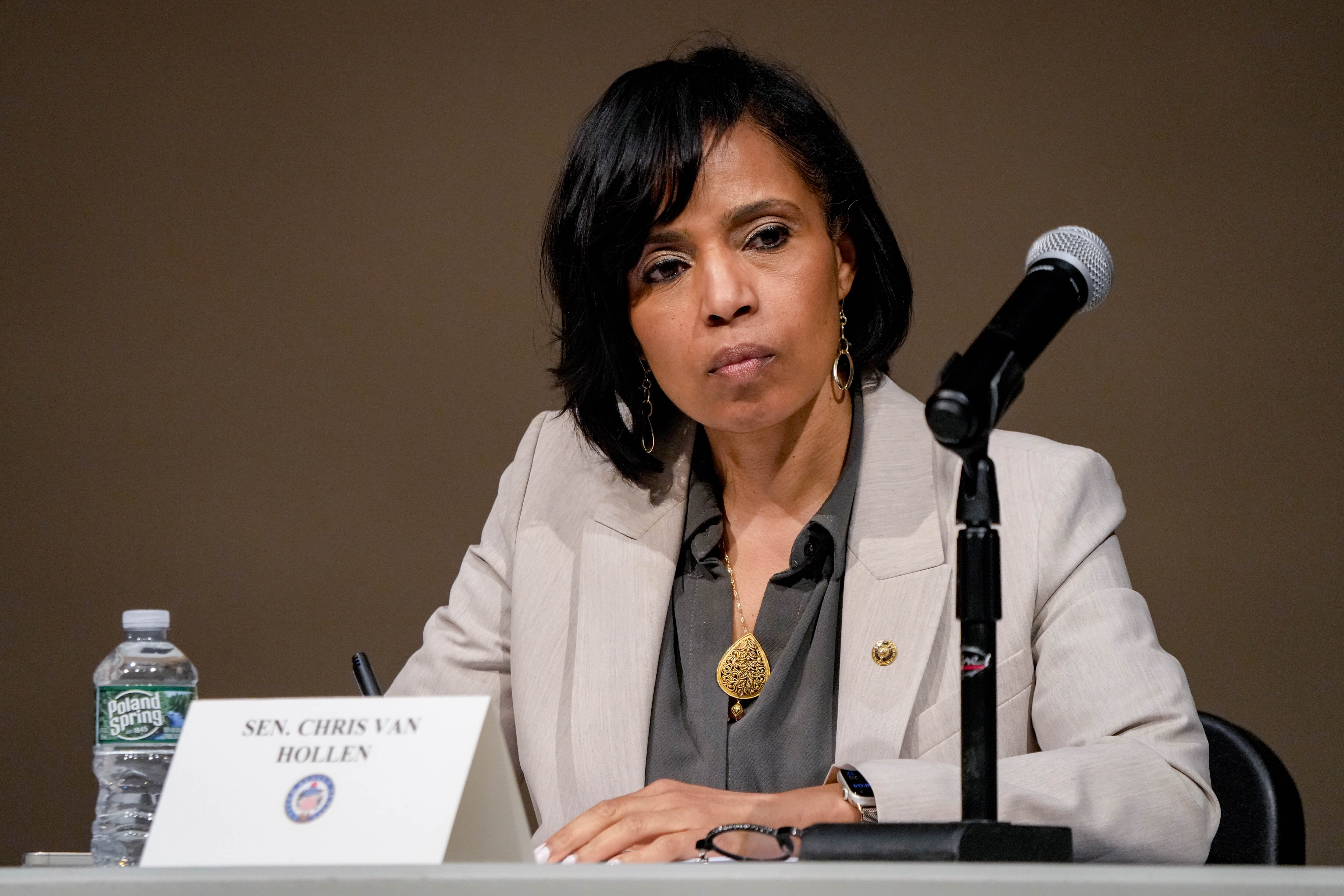 U.S. Sen. Angela Alsobrooks has repeatedly called on Robert F. Kennedy Jr. to resign from his post as secretary of the U.S. Department of Health and Human Services.