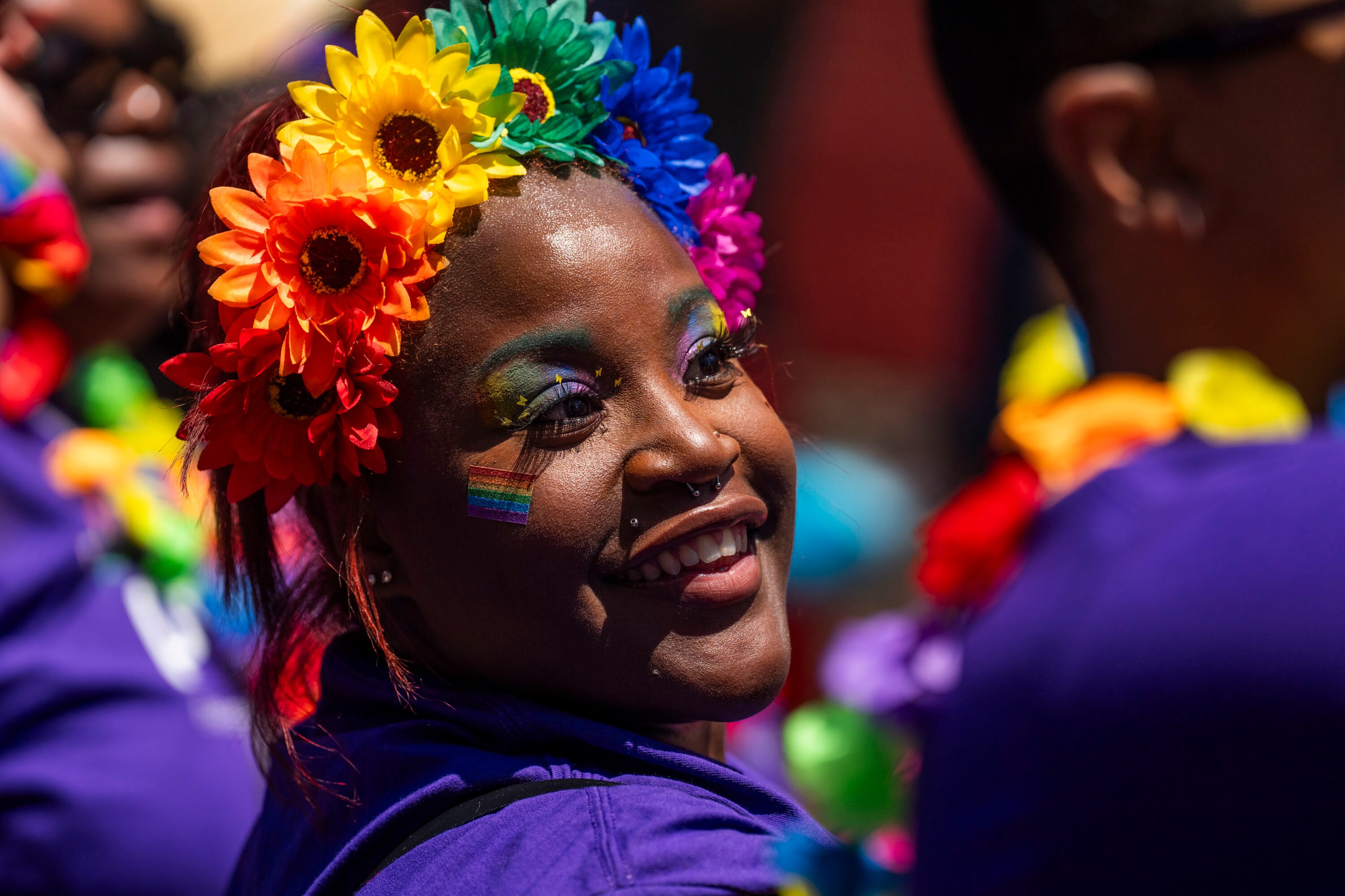 Colorful flower crowns were a popular sight at Baltimore Pride on last year.