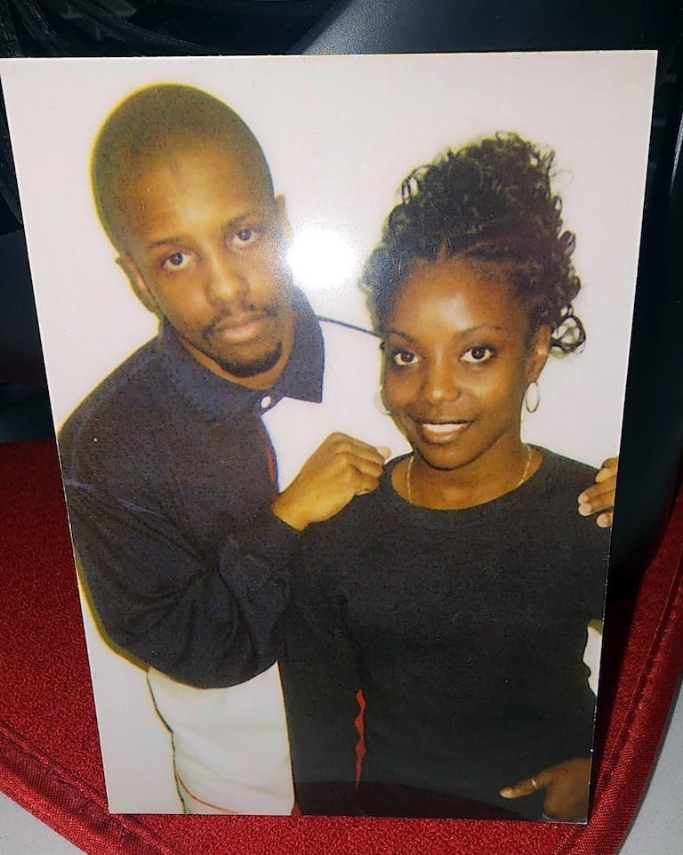 Chris McBride and his older sister Zenobia McBride in 1995, after he was incarcerated.