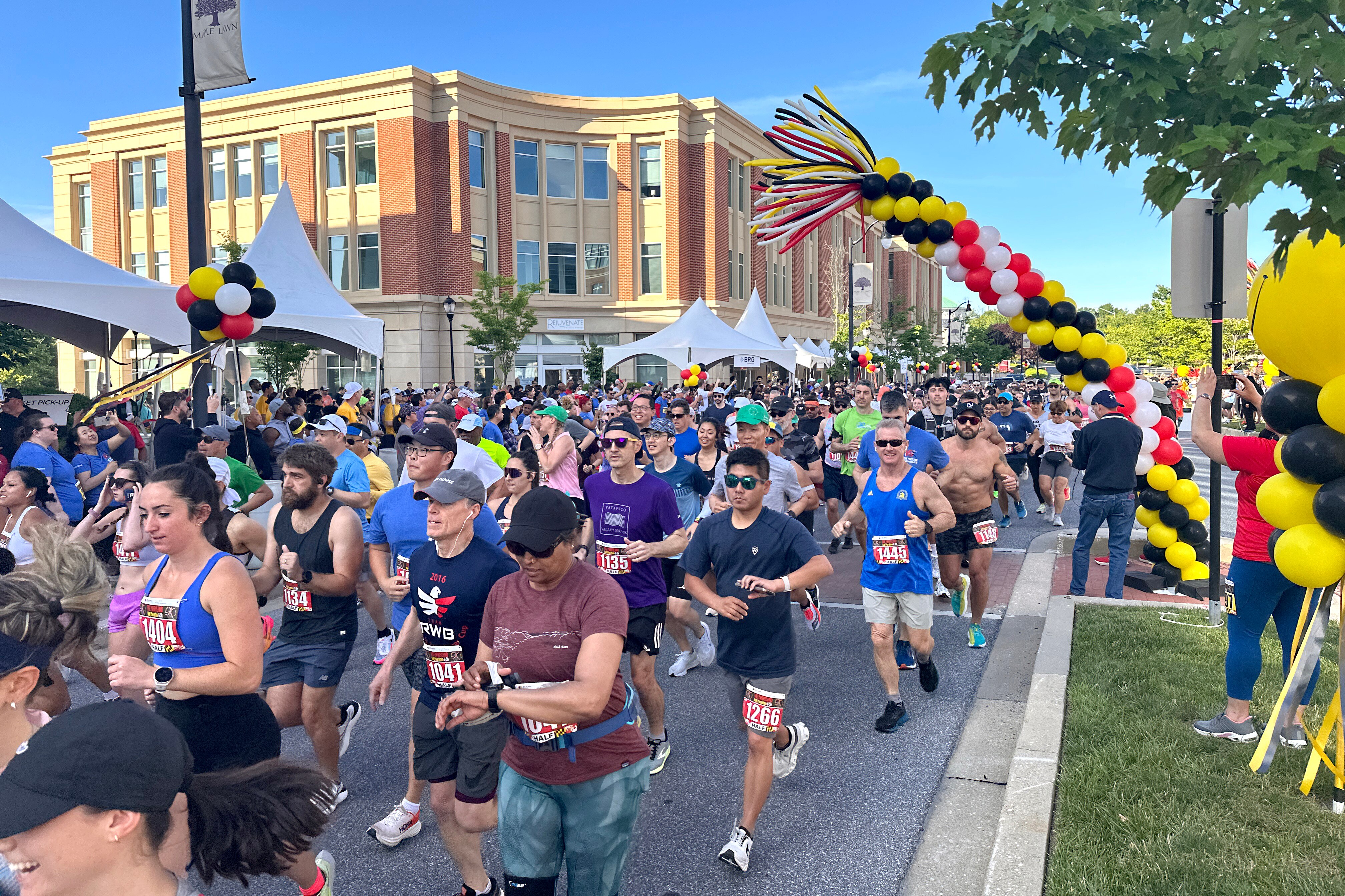 Runners raised money for cancer research and patient care in the 2024 Maryland Half Marathon & 5K in Maple Lawn, an annual event that has contributed more than $6 million to date to the University of Maryland Marlene and Stewart Greenebaum Comprehensive Cancer Center.