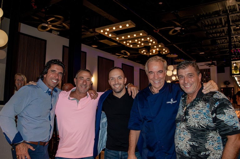 Dante Liberatore, John Liberatore, Nick Liberatore, Pino Liberatore and Italo Liberatore are pictured at a family gathering to celebrate the Lib's Grill restaurants.