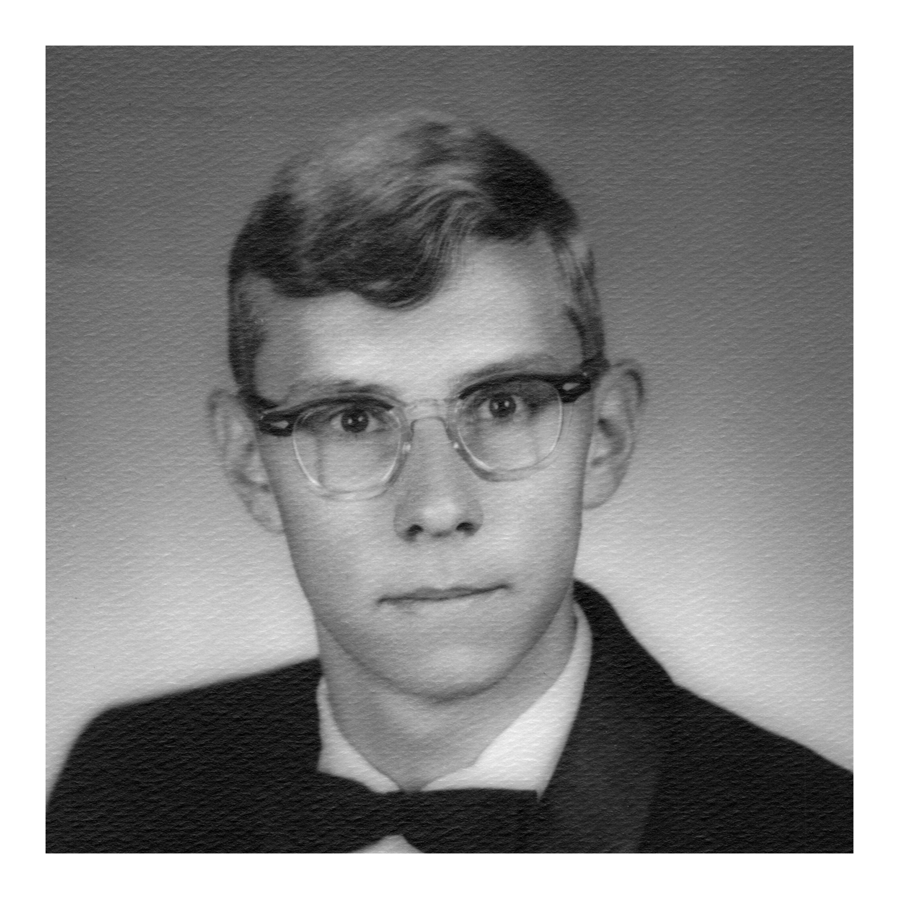 Lee Hudson in his later teen years in a high school portrait.