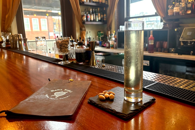 Fashion Killa, Mama Koko’s’ take on the French 75, is a peach-flavored homage to rapper and actor A$AP Rocky.