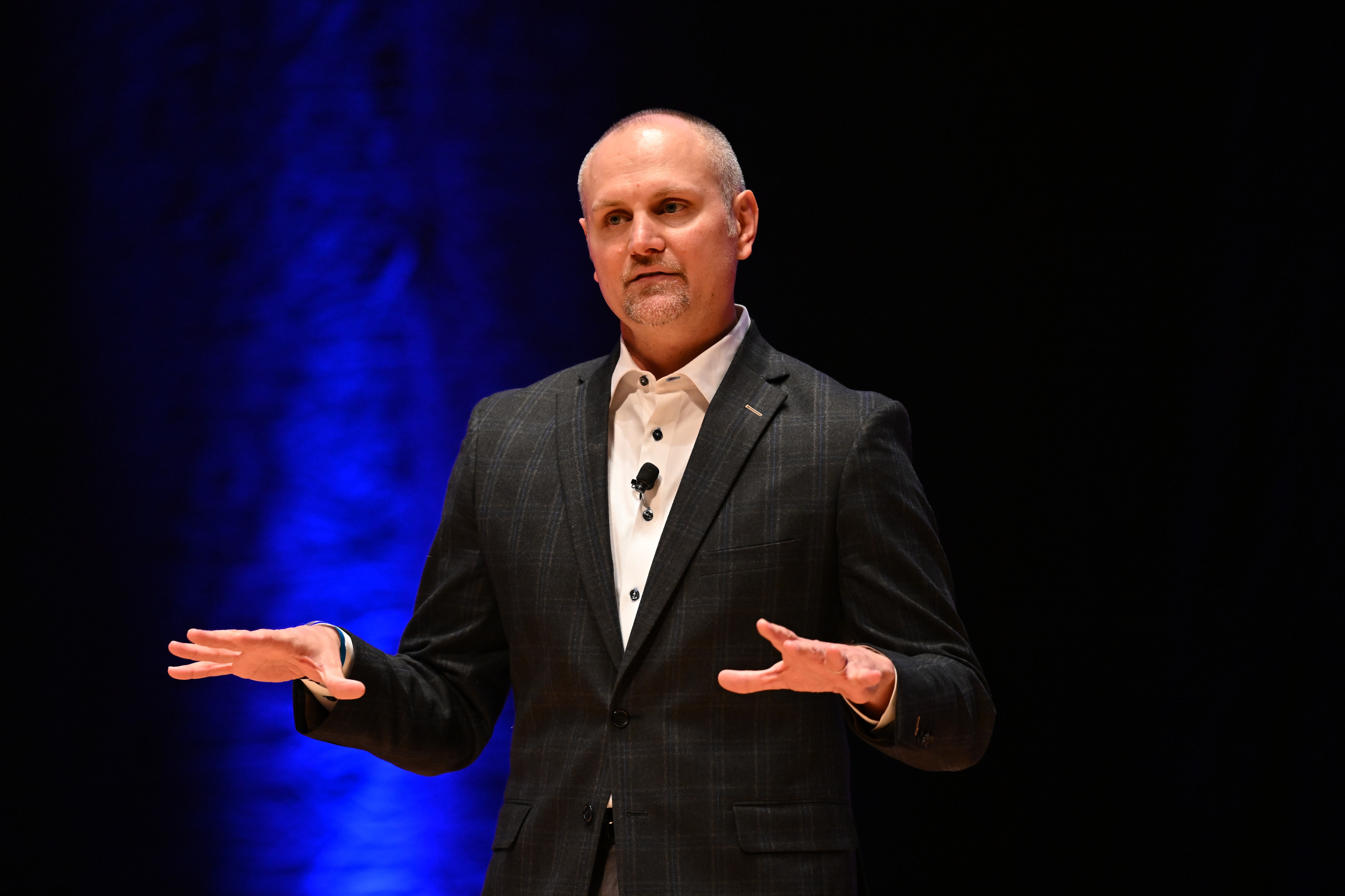 Brian D. Pieninck, President and CEO of CareFirst BlueCross BlueShield speaks at Impact Maryland, a thought leadership conference hosted by The Baltimore Banner Tuesday, Oct.10, 2023 in Baltimore.