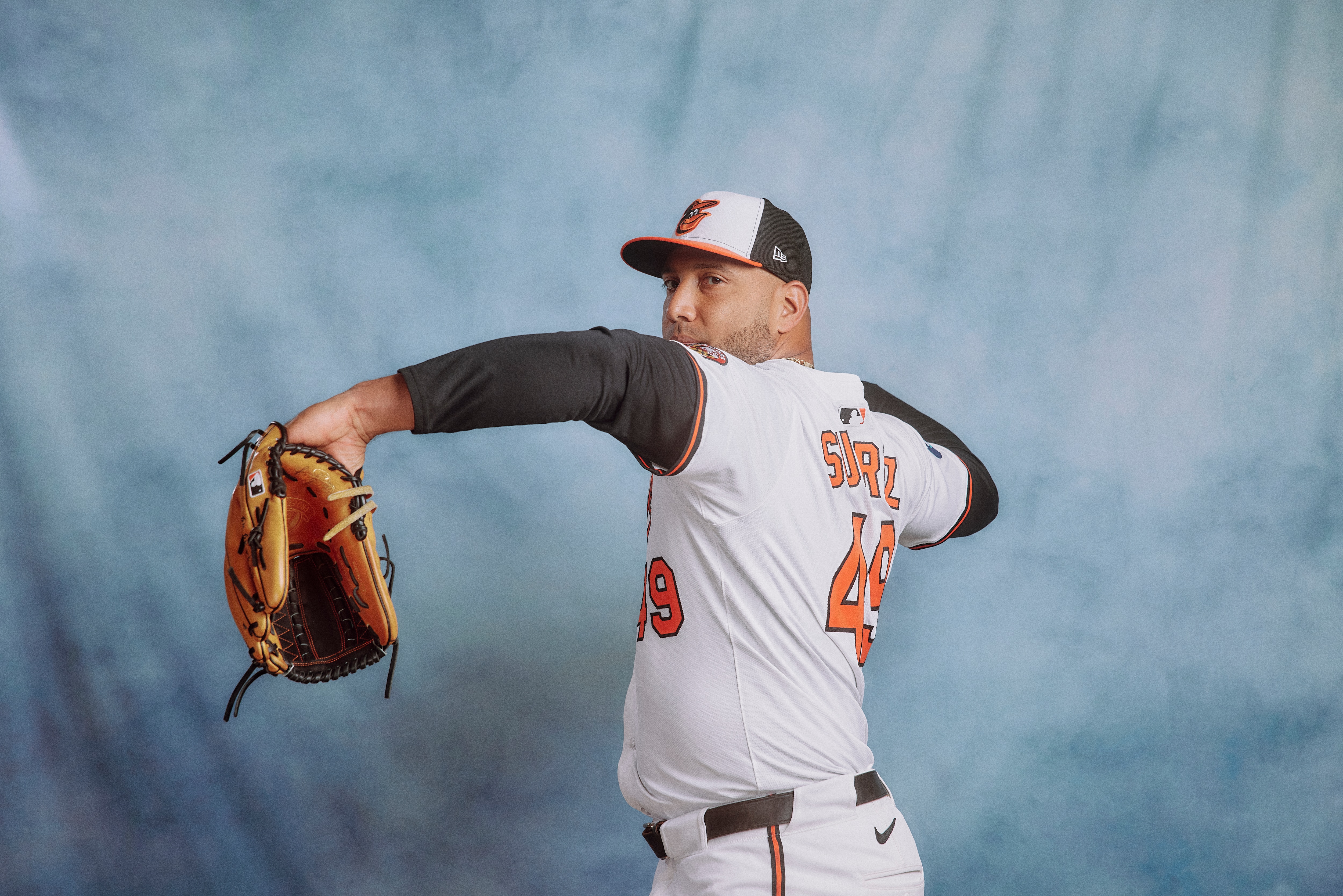Baltimore Orioles pitcher Albert Suárez photographed during the 2025 Baltimore Orioles Media Day at Ed Smith Stadium in Sarasota, Florida Wednesday February 19, 2025.