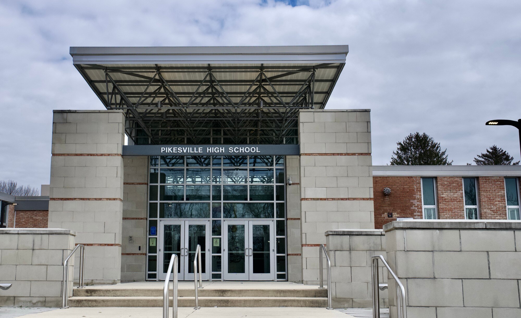 Pikesville High School photographed on March 4, 2024.
