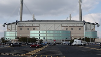 SAN ANTONIO, TEXAS - NOVEMBER 18: A general exterior view of the Alamodome prior to the international friendly match between Mexico and Paraguay at the Alamodome on November 18, 2025 in San Antonio, Texas. (Photo by Omar Vega/Getty Images)