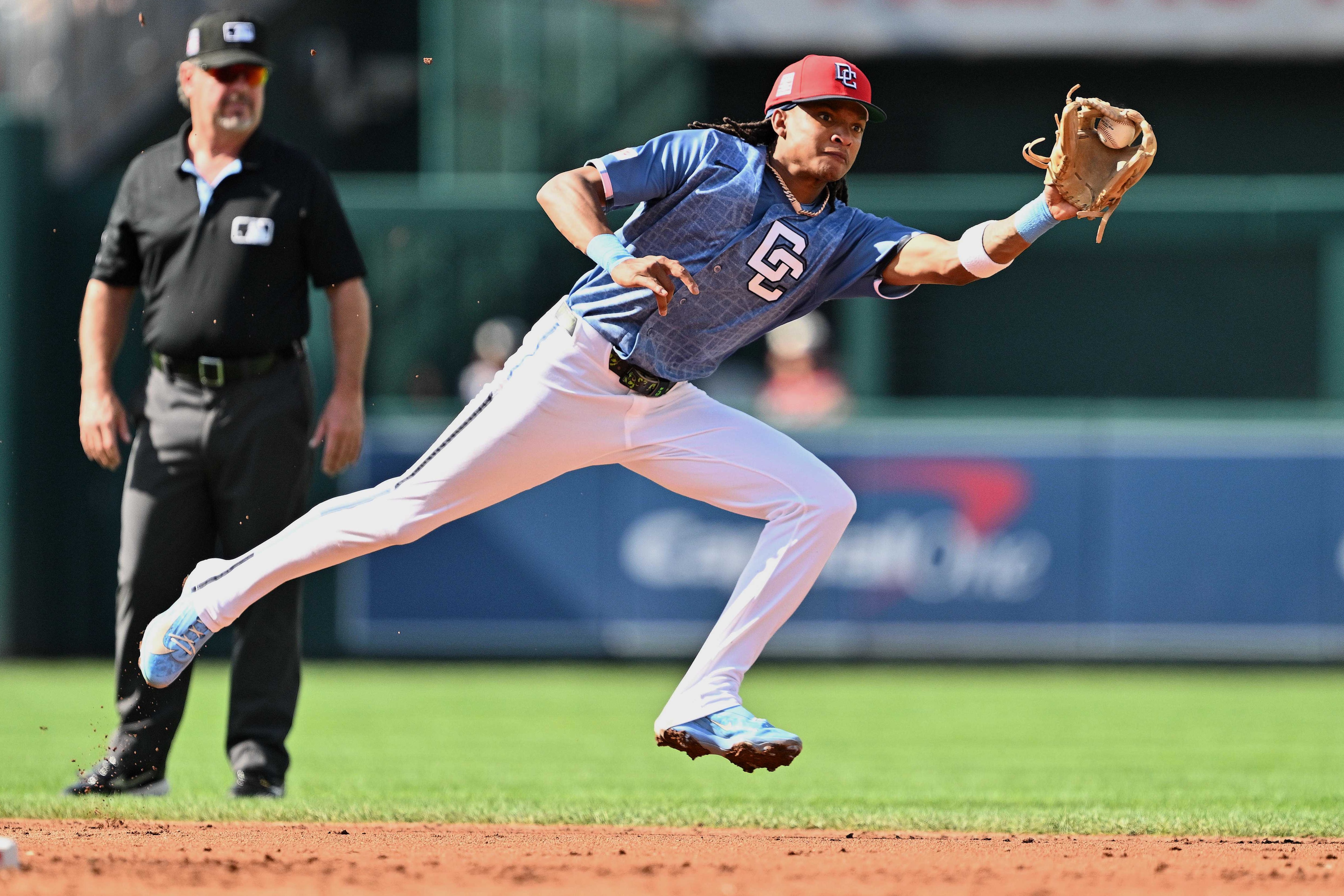 CJ Abrams is one of worst-fielding shortstops in the major leagues, according to defensive metrics.
