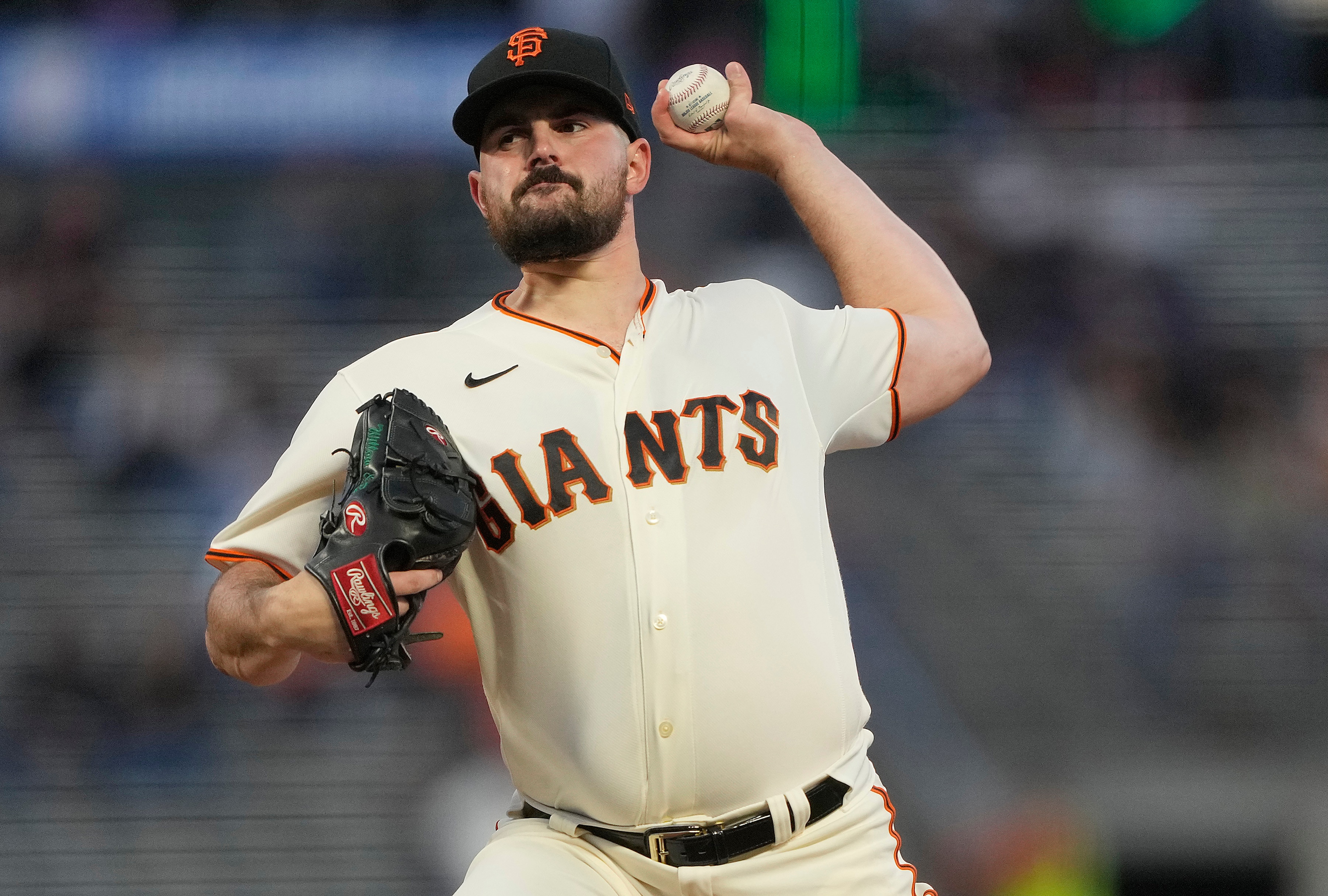 SAN FRANCISCO, CALIFORNIA - SEPTEMBER 29: Carlos Rodon #16 of the San Francisco Giants pitches against the Colorado Rockies in the top of the first inning at Oracle Park on September 29, 2022 in San Francisco, California.