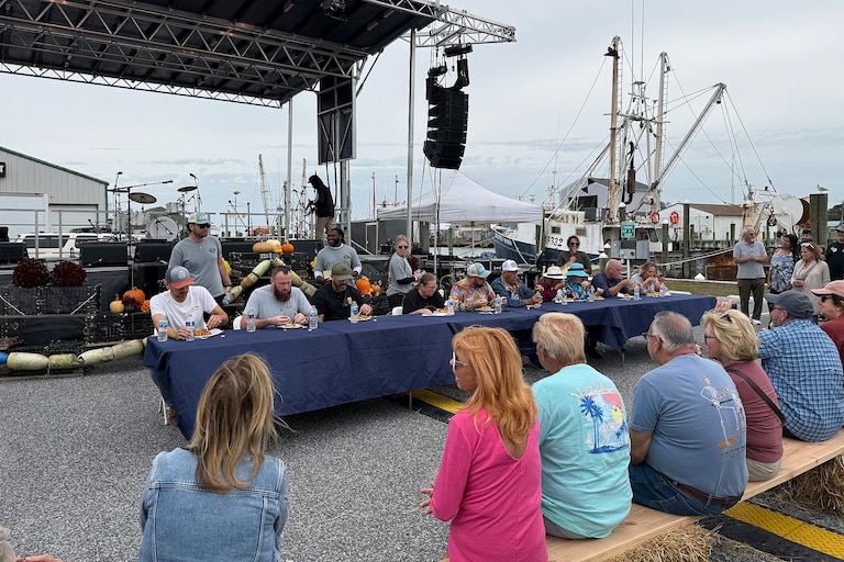 The event features a crabcake eating contest.
