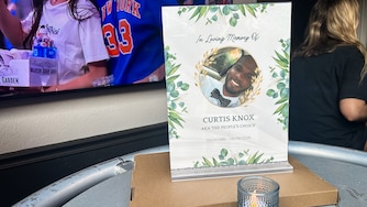 Friends, fraternity brothers and colleagues from Volo Sports gather at Claddagh Pub in Canton to mourn Curtis Knox, a 41-year-old man who was fatally shot in South Baltimore on Saturday, June 6.