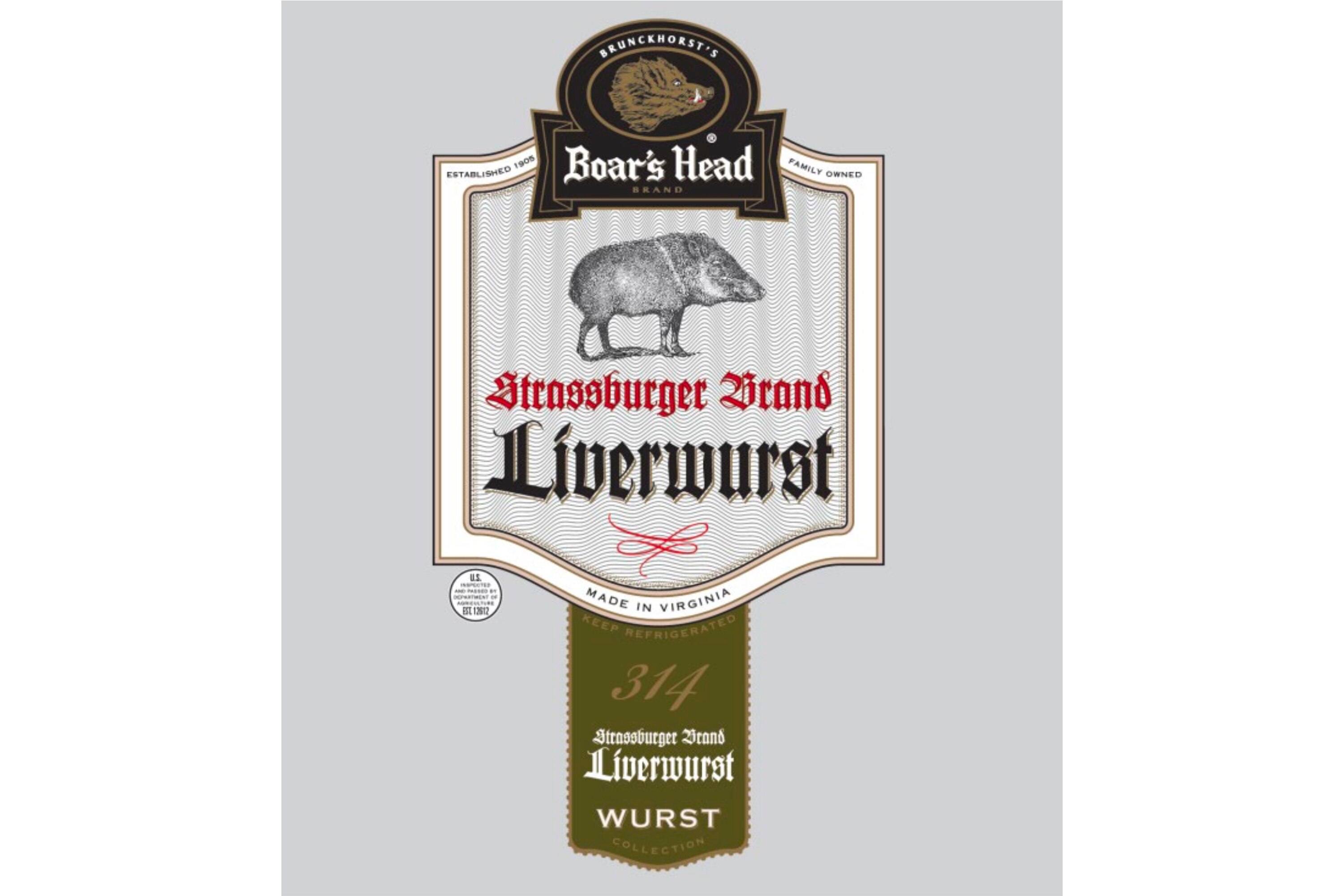 This image, which was provided by the U.S. Department of Agriculture in July 2024, shows a label for Boar’s Head liverwurst. The company recalled 7 million pounds of deli meats on July 30, 2024, expanding an initial recall on July 25 after a liverwurst sample collected in Maryland tested positive for listeria.