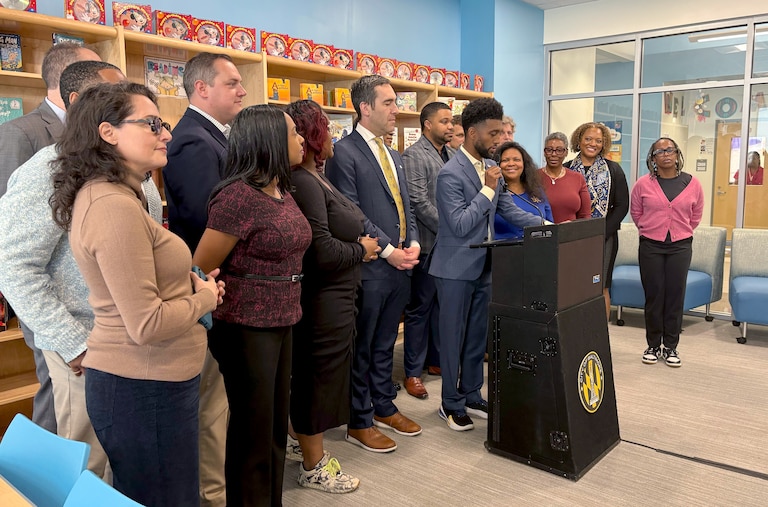 At a press conference at Arundel Elementary School in Baltimore, Mayor Brandon Scott said the city will be putting $500,000 in the hands of the Fund for Educational Excellence to eventually get more city kids into high-quality preschool programs. Right now, about 1,000 Baltimore kids enter kindergarten with no prior classroom experience, Scott said.