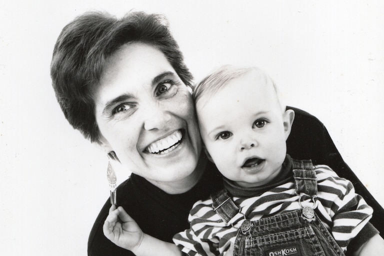 Susan Goering with her son Austin as a baby.