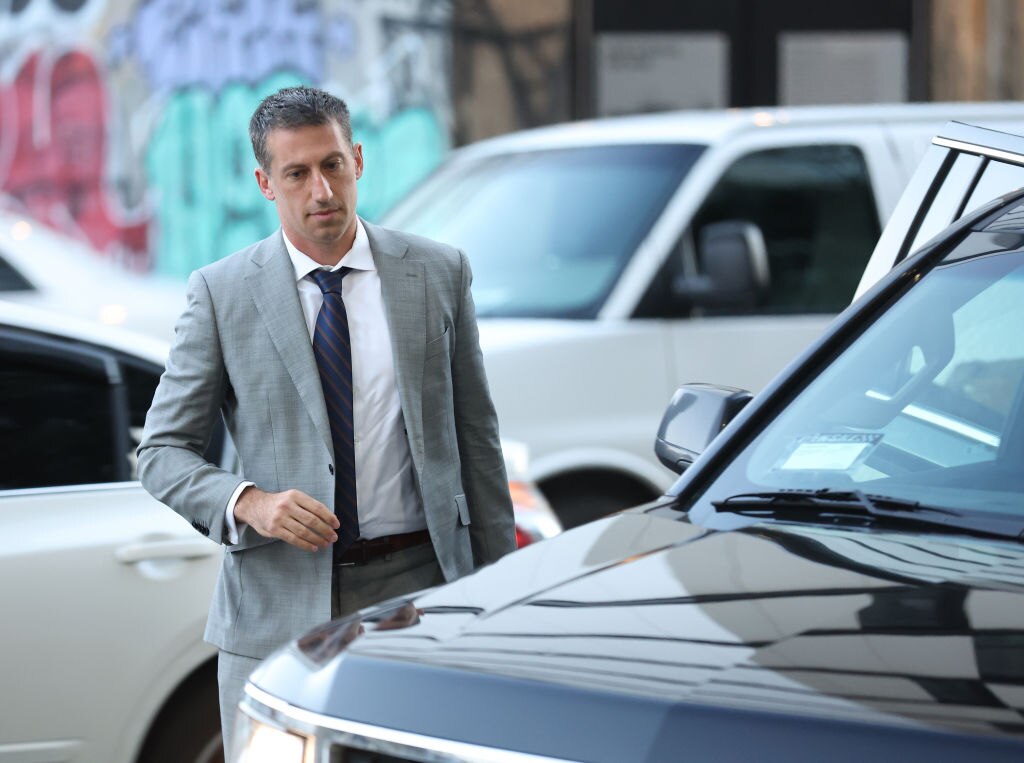 SAN FRANCISCO, CALIFORNIA - JANUARY 20: Alex Spiro, attorney for Elon Musk, arrives for the Elon Musk shareholder lawsuit trial at the Phillip Burton Federal Building on January 20, 2023 in San Francisco, California. The trial continues in a lawsuit that has investors suing Tesla and Musk, its chief executive officer, over his August 2018 tweets where he said he was taking Tesla private with funding that he secured. The tweet was found to be false and cost shareholders billions of dollars when Tesla's stock price began to fluctuate wildly allegedly based on the tweet. (Photo by Justin Sullivan/Getty Images)