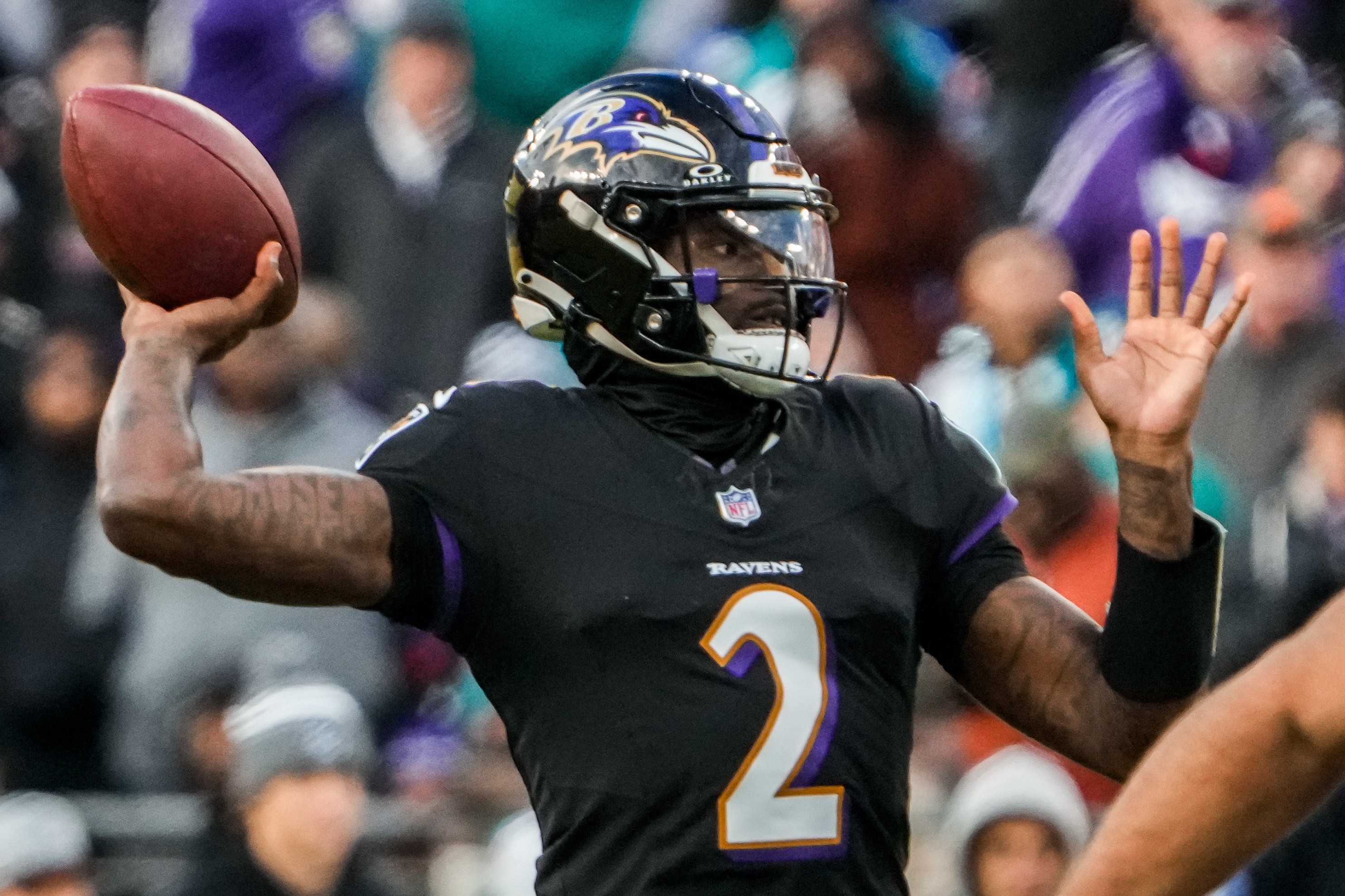 Tyler Huntley's ability to get passes off quickly could be key for the Ravens in Saturday's game against the Steelers.