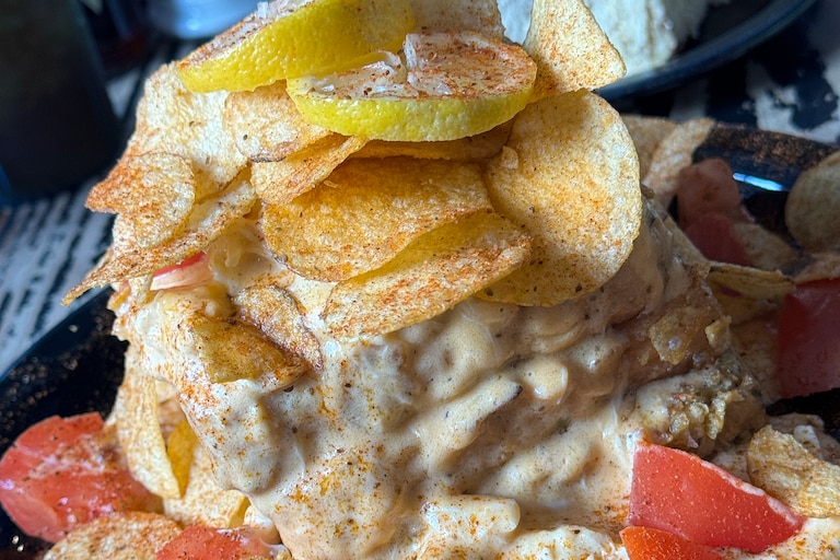 Crab Dip French Toast from Blue Moon, Too.