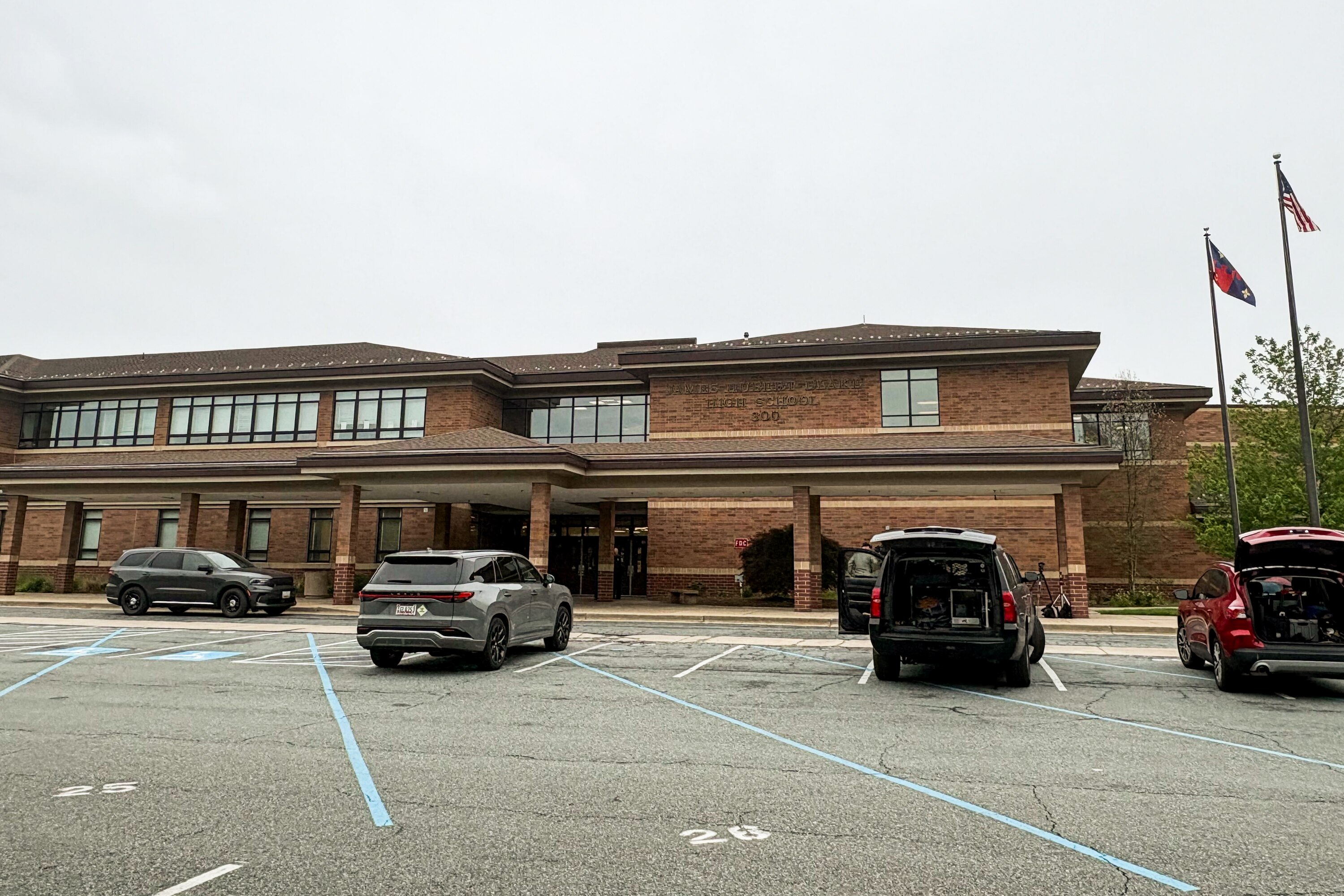 A male minor was shot Wednesday during a fight in the parking lot at James Hubert Blake High School in Silver Spring, Montgomery County Police said on Wednesday.